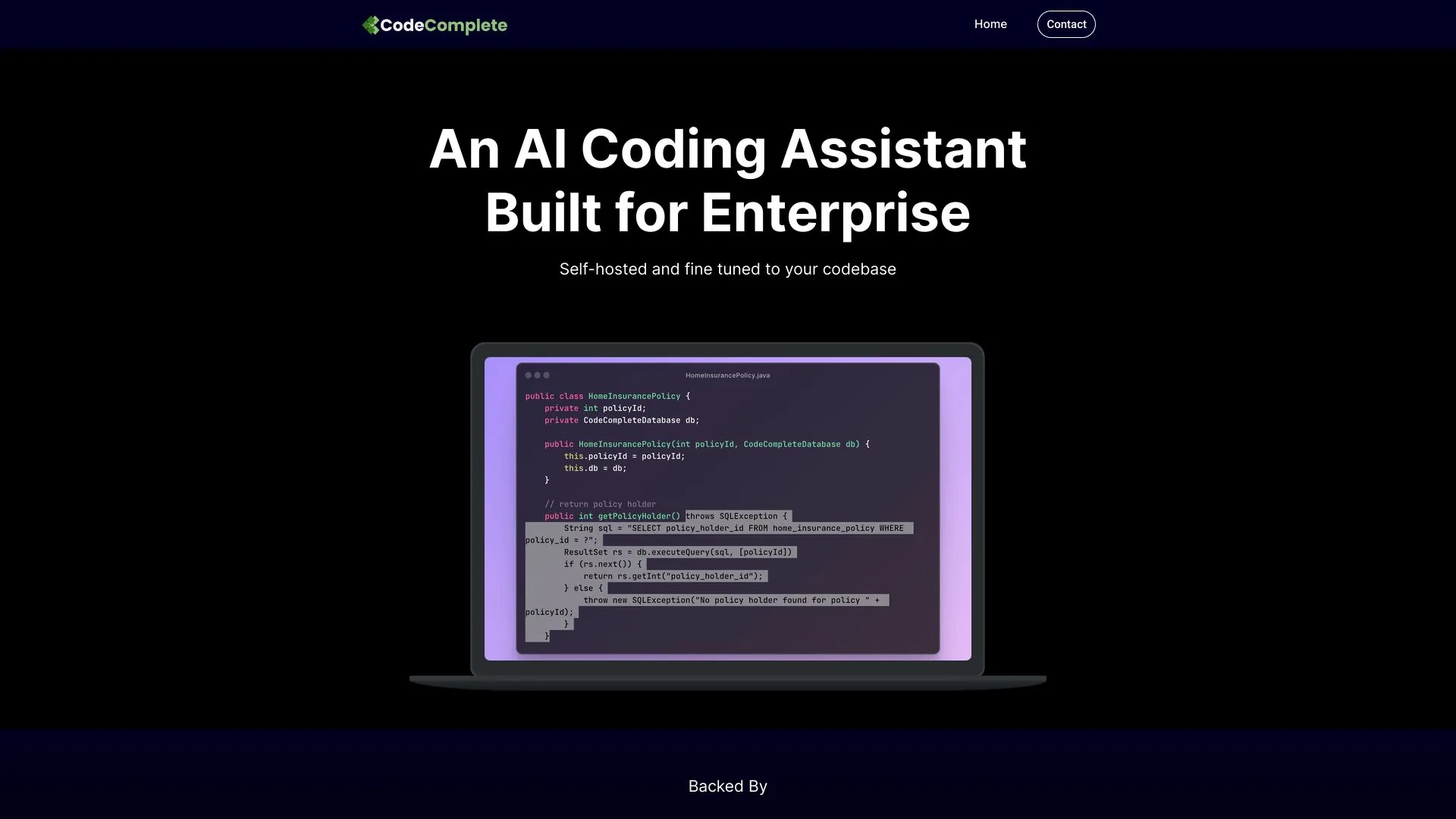CodeComplete: Enterprise-grade AI Coding Assistant screenshot