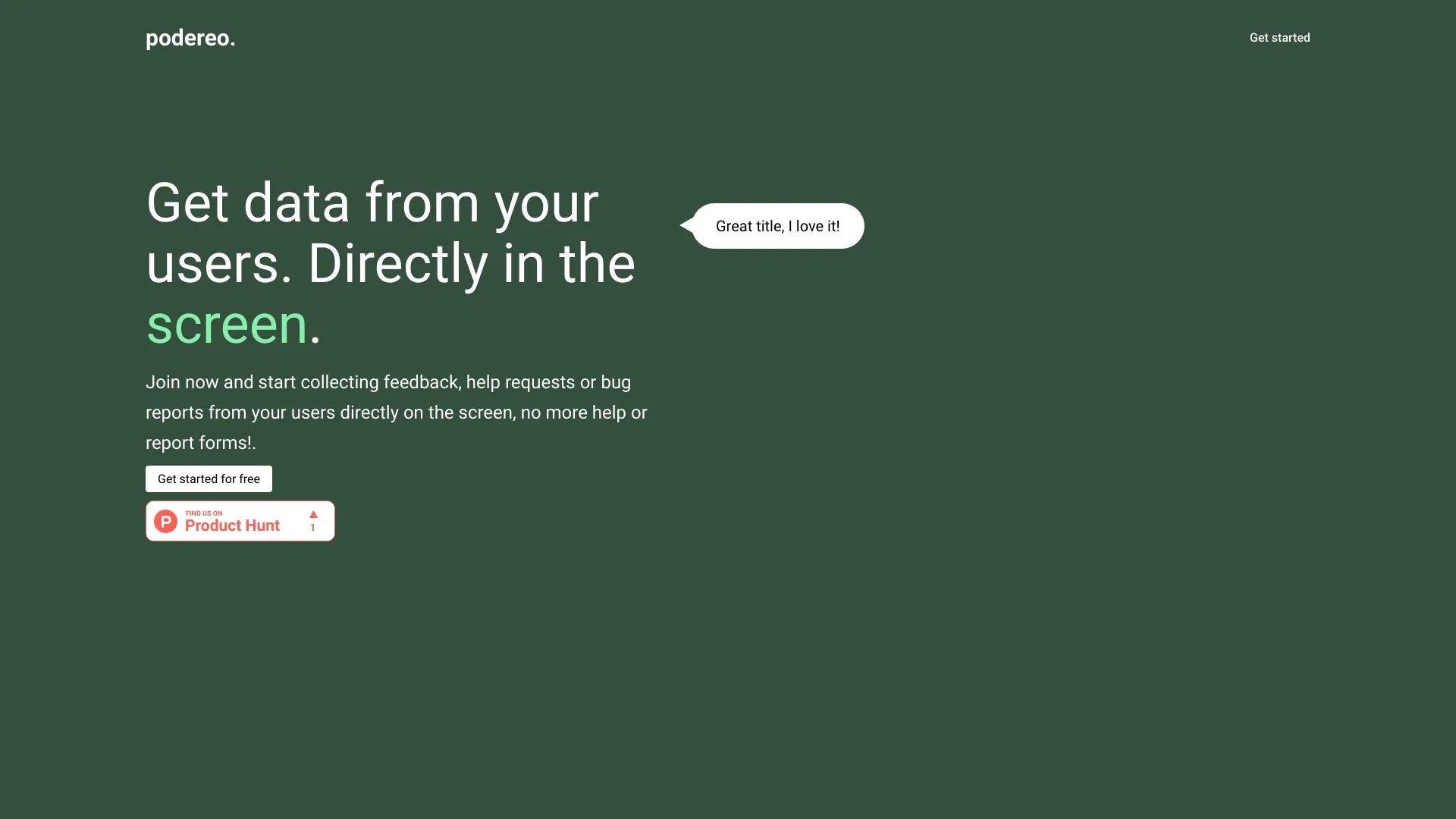 Podereo screenshot