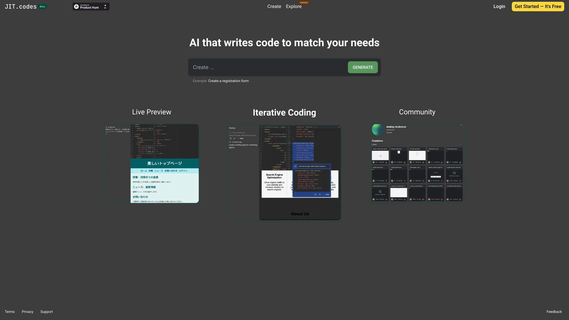 JIT.codes screenshot