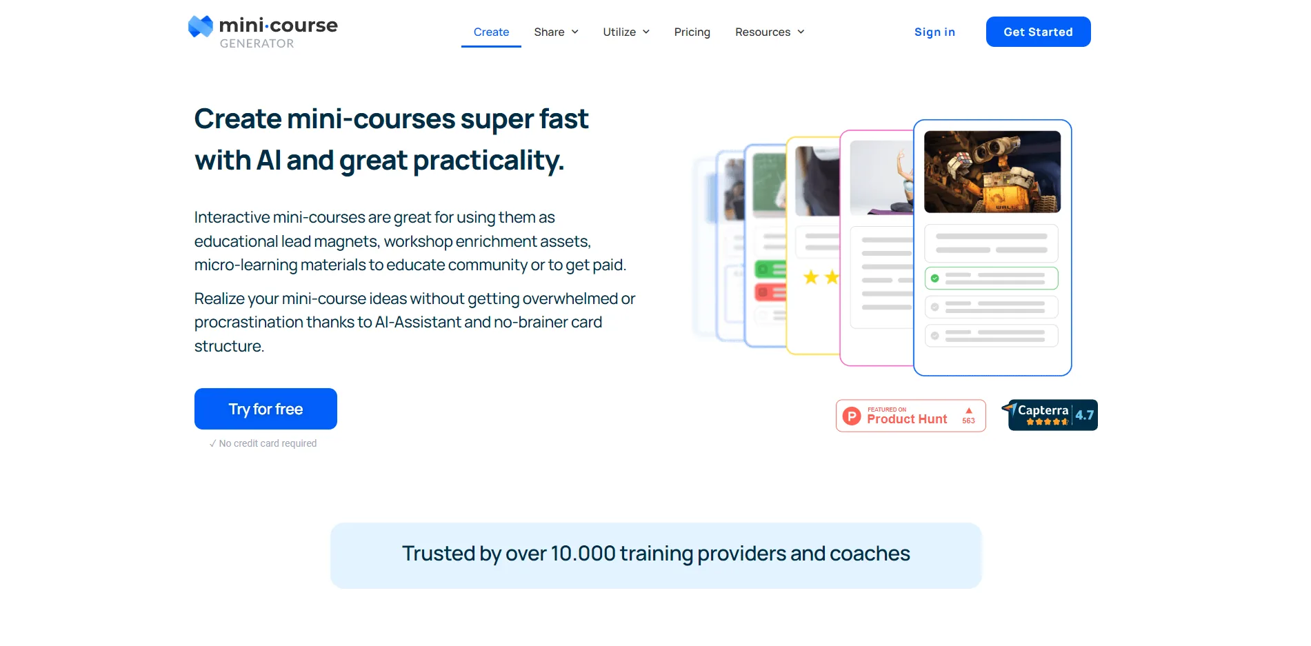 Mini Course Generator screenshot