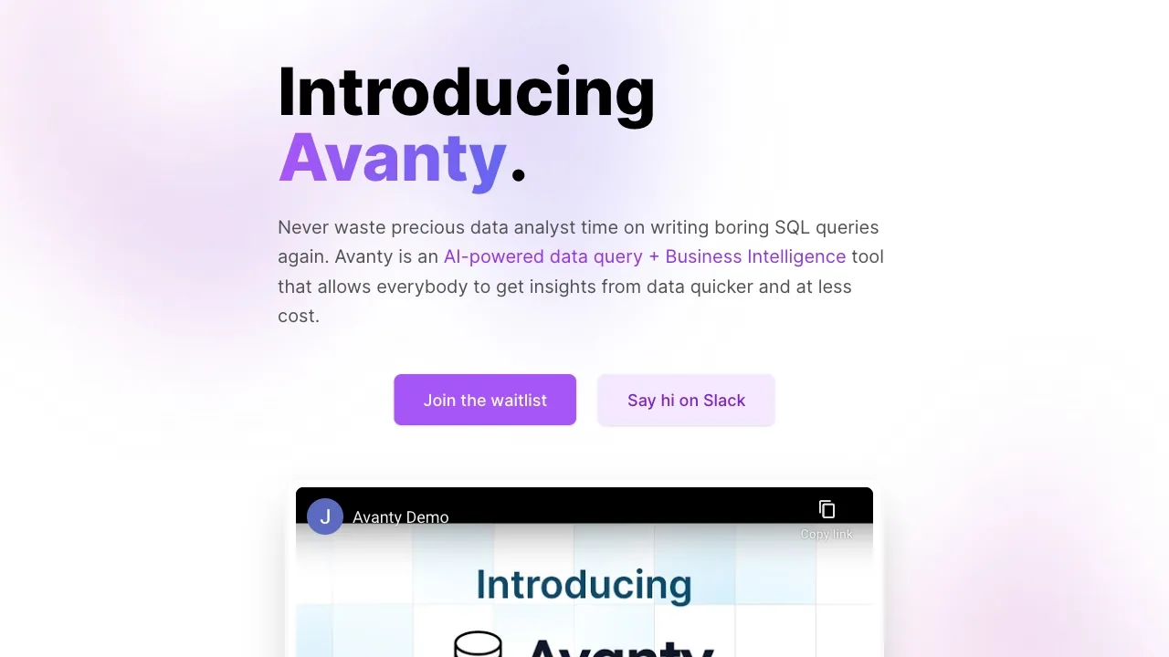 Avanty screenshot