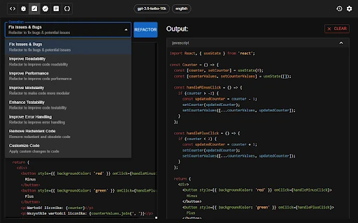 GPT Code Assistant screenshot
