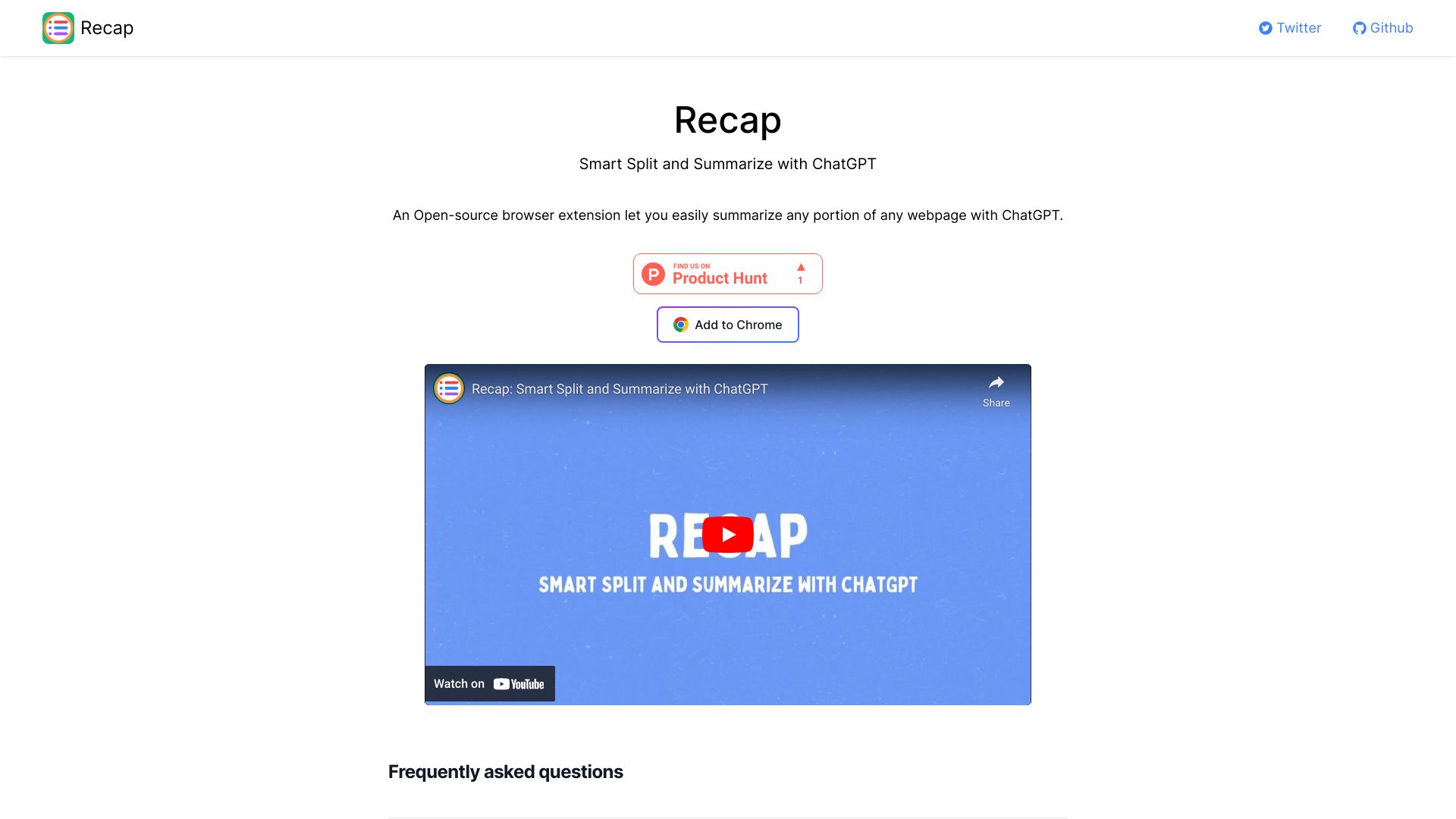 Recap screenshot