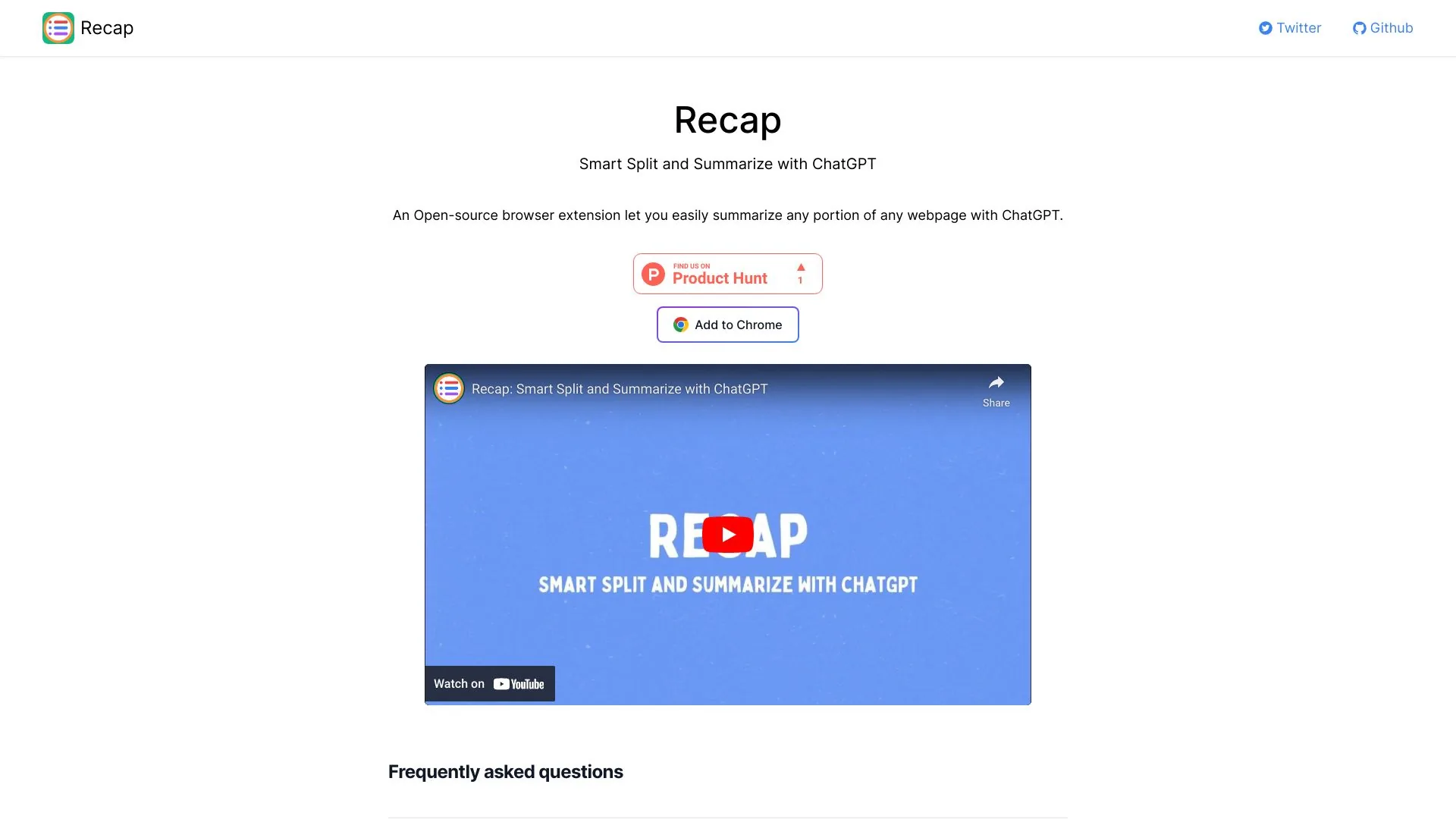 Recap screenshot
