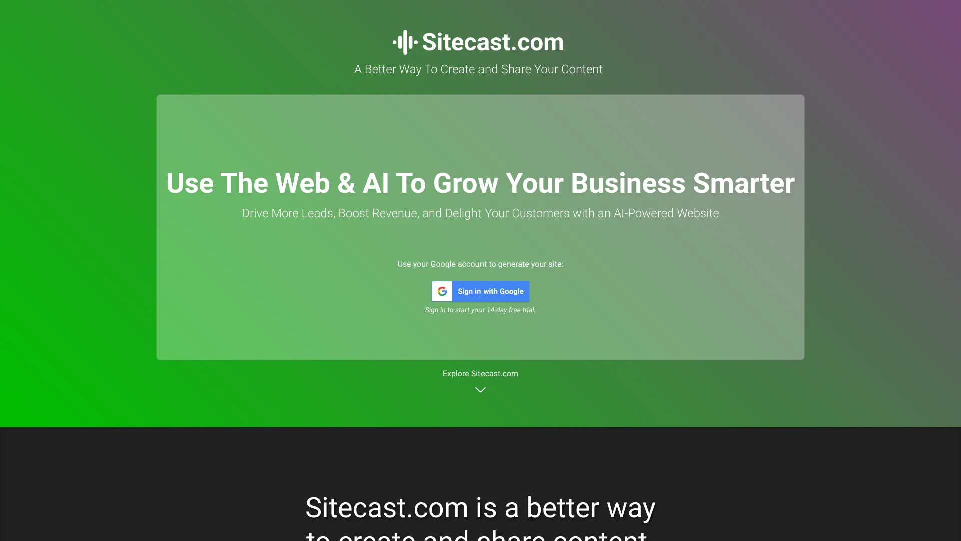 Sitecast.com screenshot