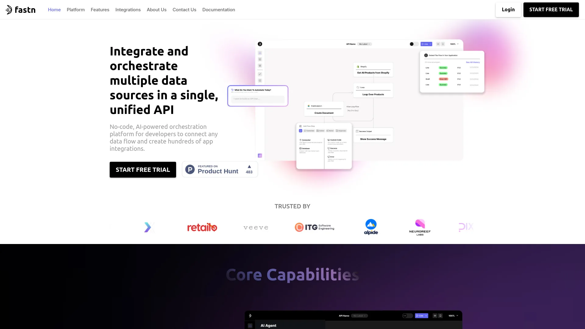 Fastn AI Orchestration Platform screenshot