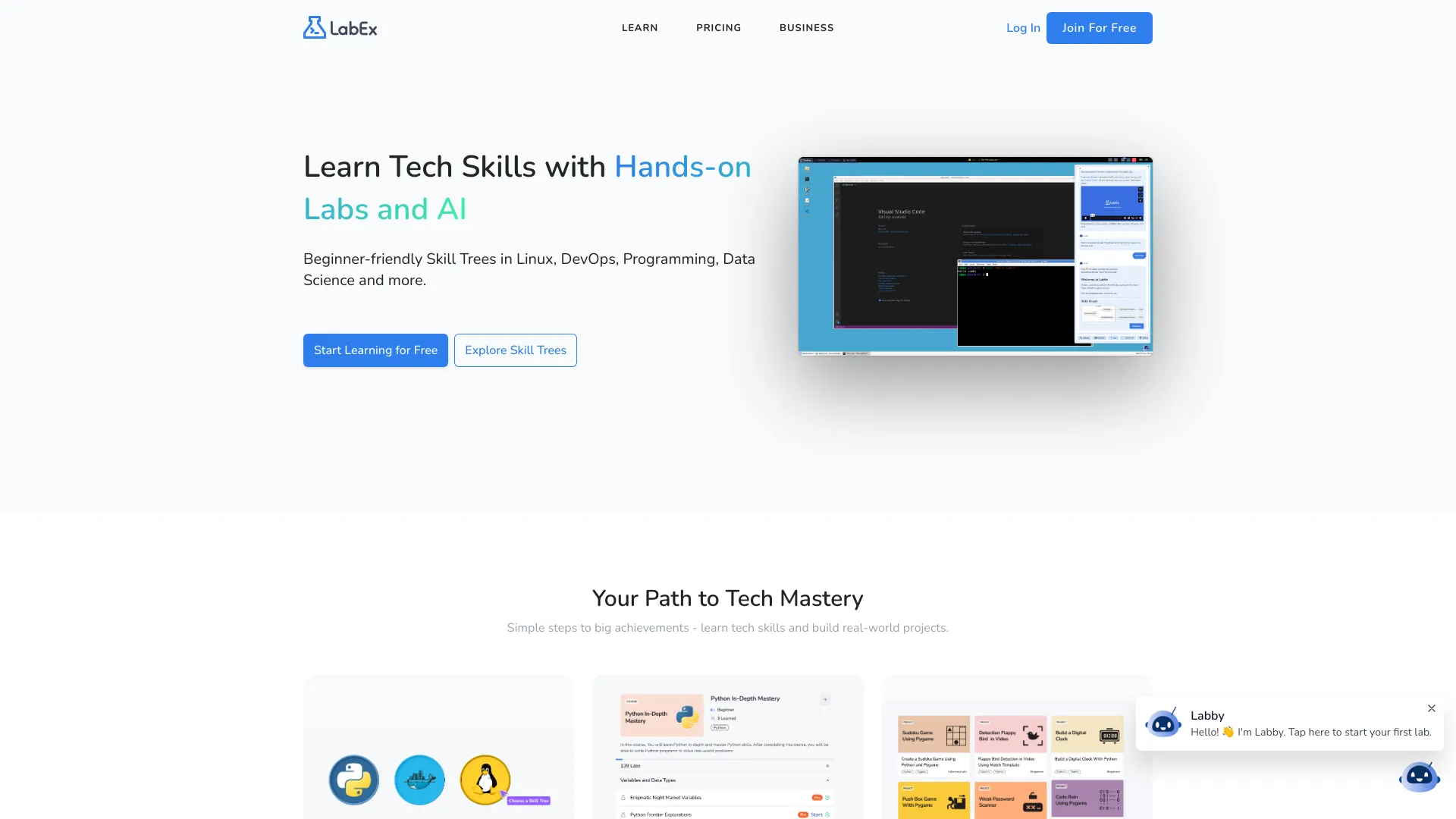 LabEx screenshot