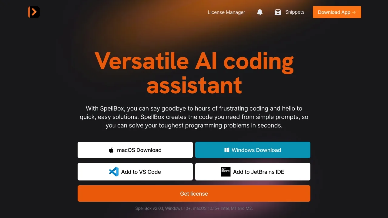 SpellBox - AI Coding Assistant screenshot