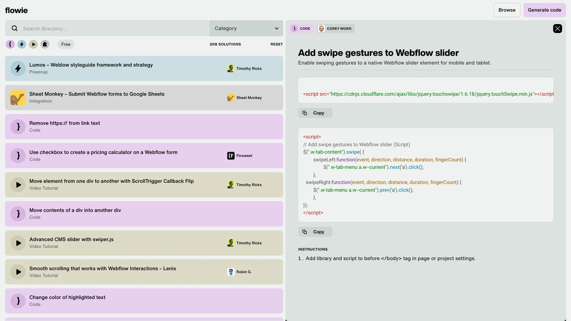 Flowie – Custom Webflow Solutions screenshot