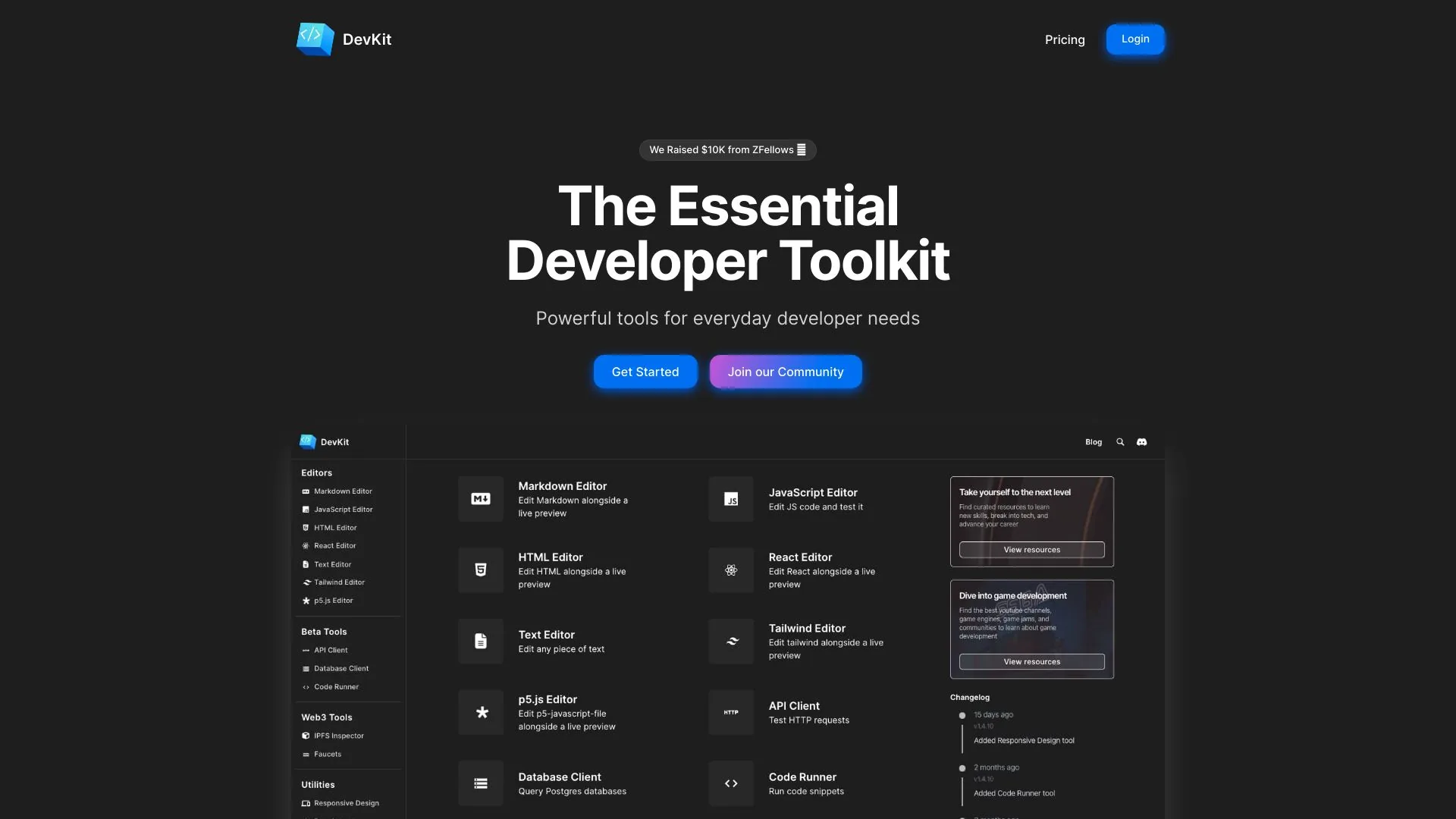 DevKit screenshot