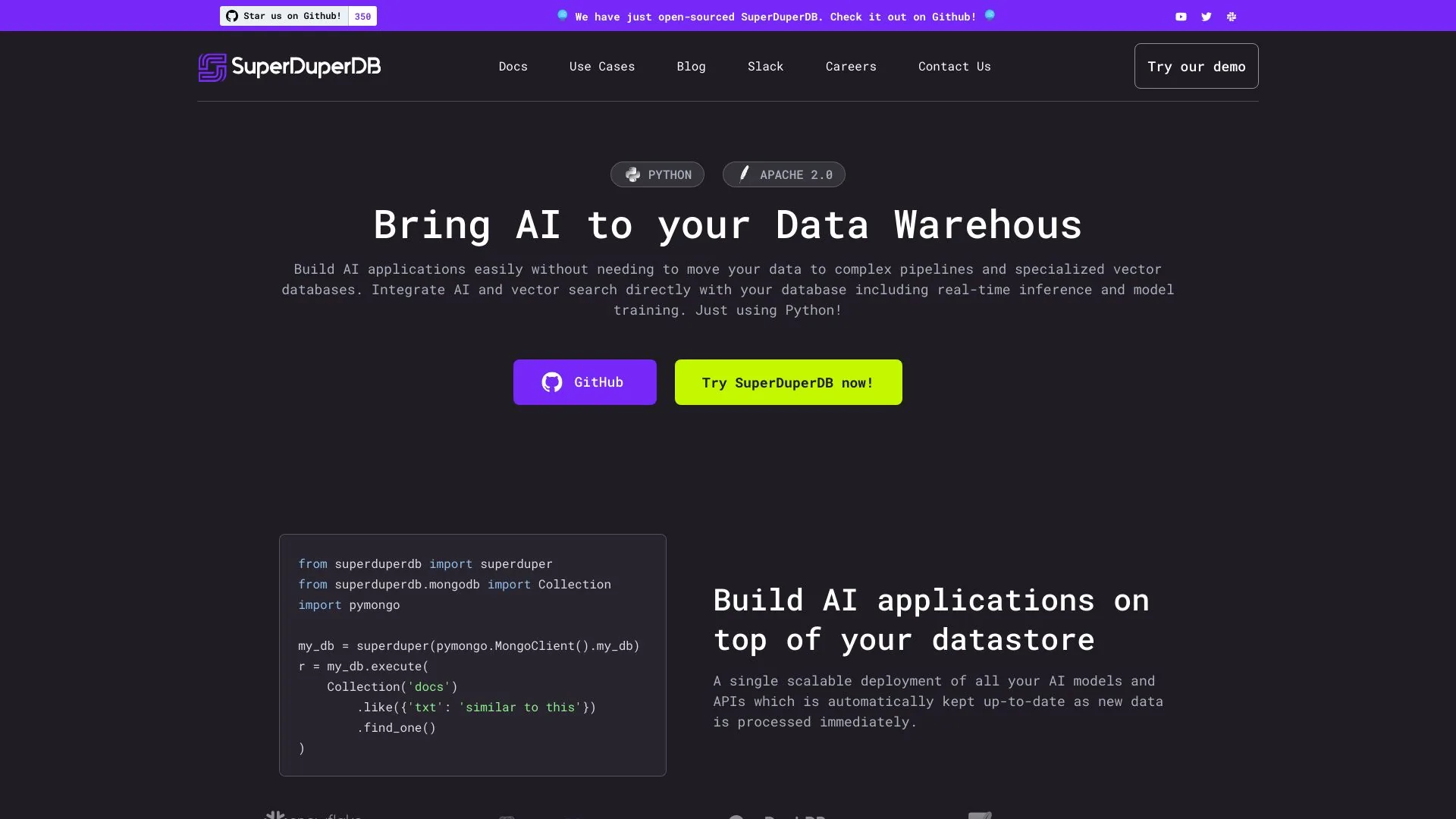 SuperDuperDB screenshot