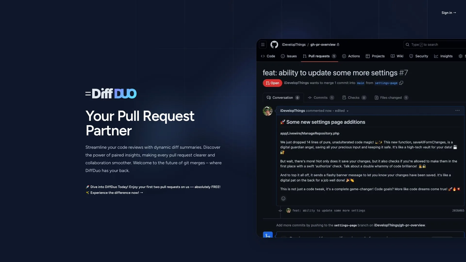 DiffDuo screenshot
