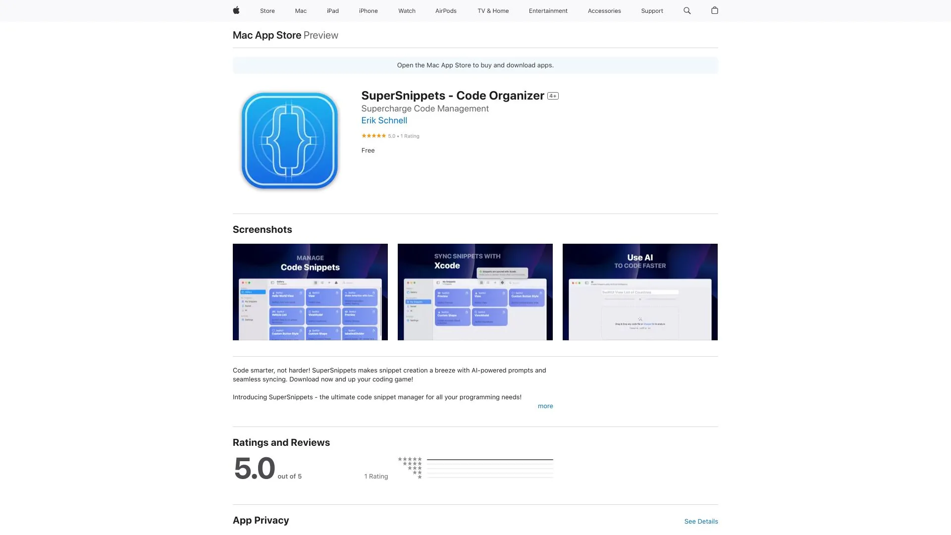 SuperSnippets screenshot