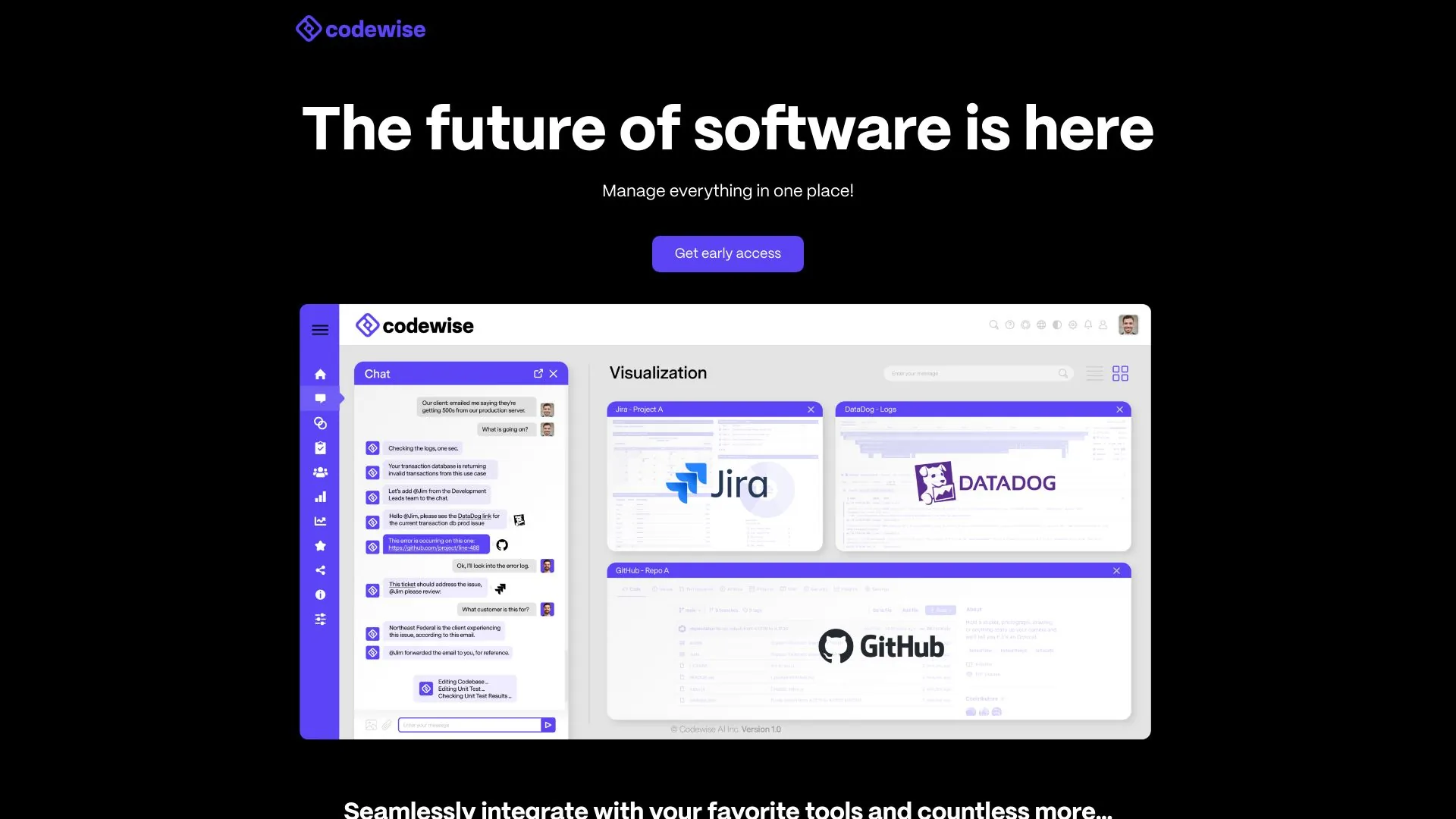 Codewise: AI-powered software developer tools screenshot