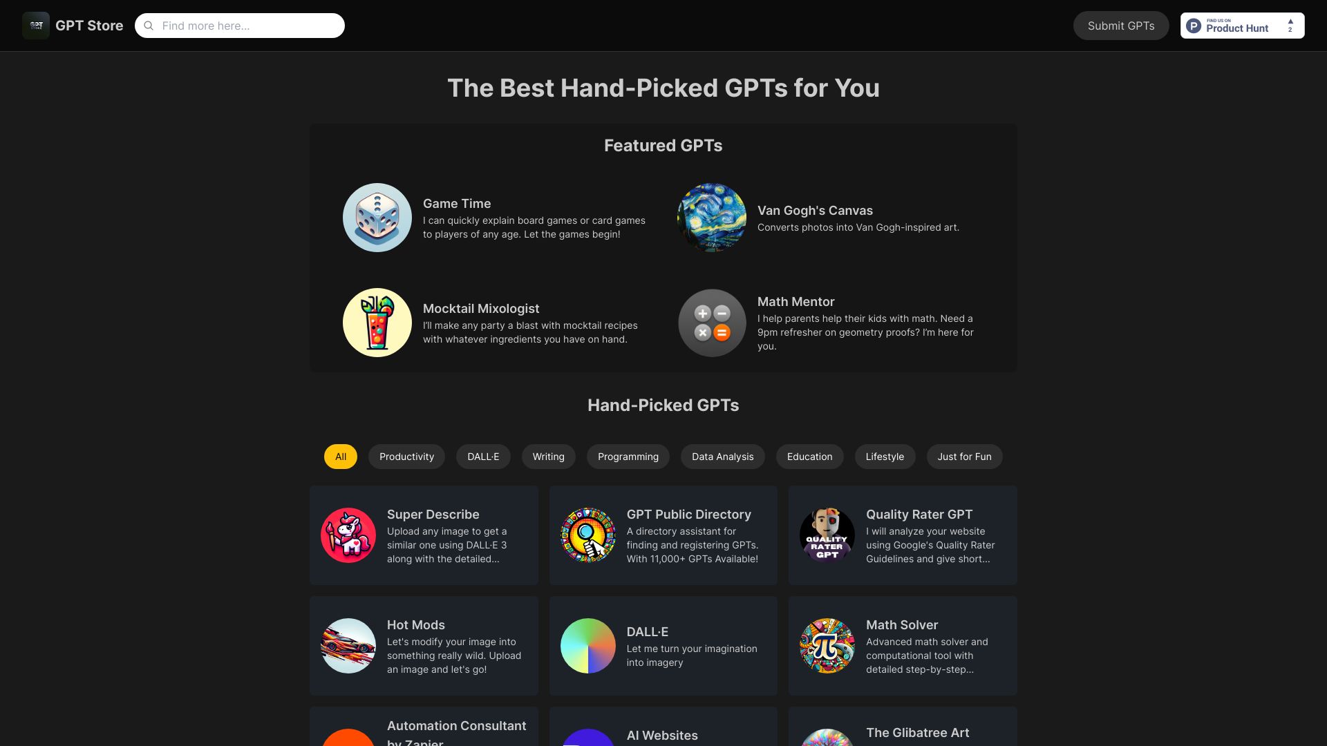 GPT Store screenshot