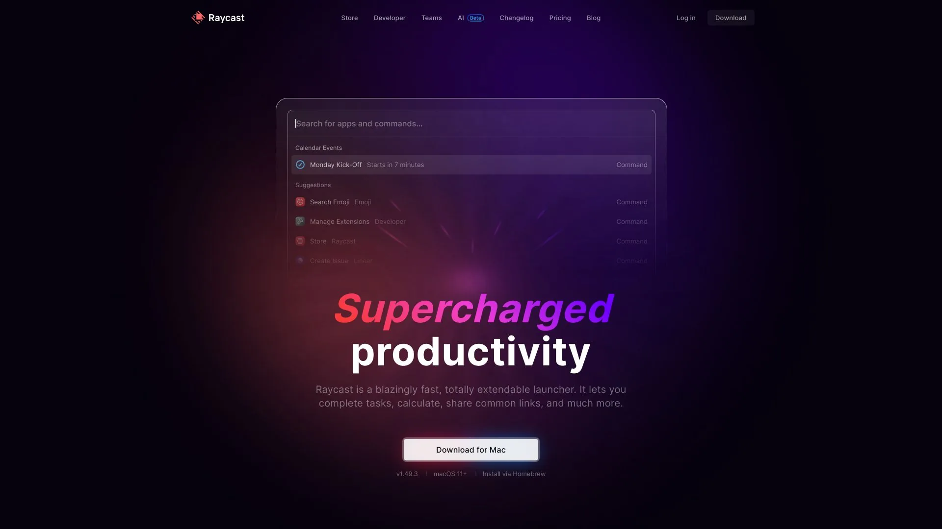 Raycast screenshot