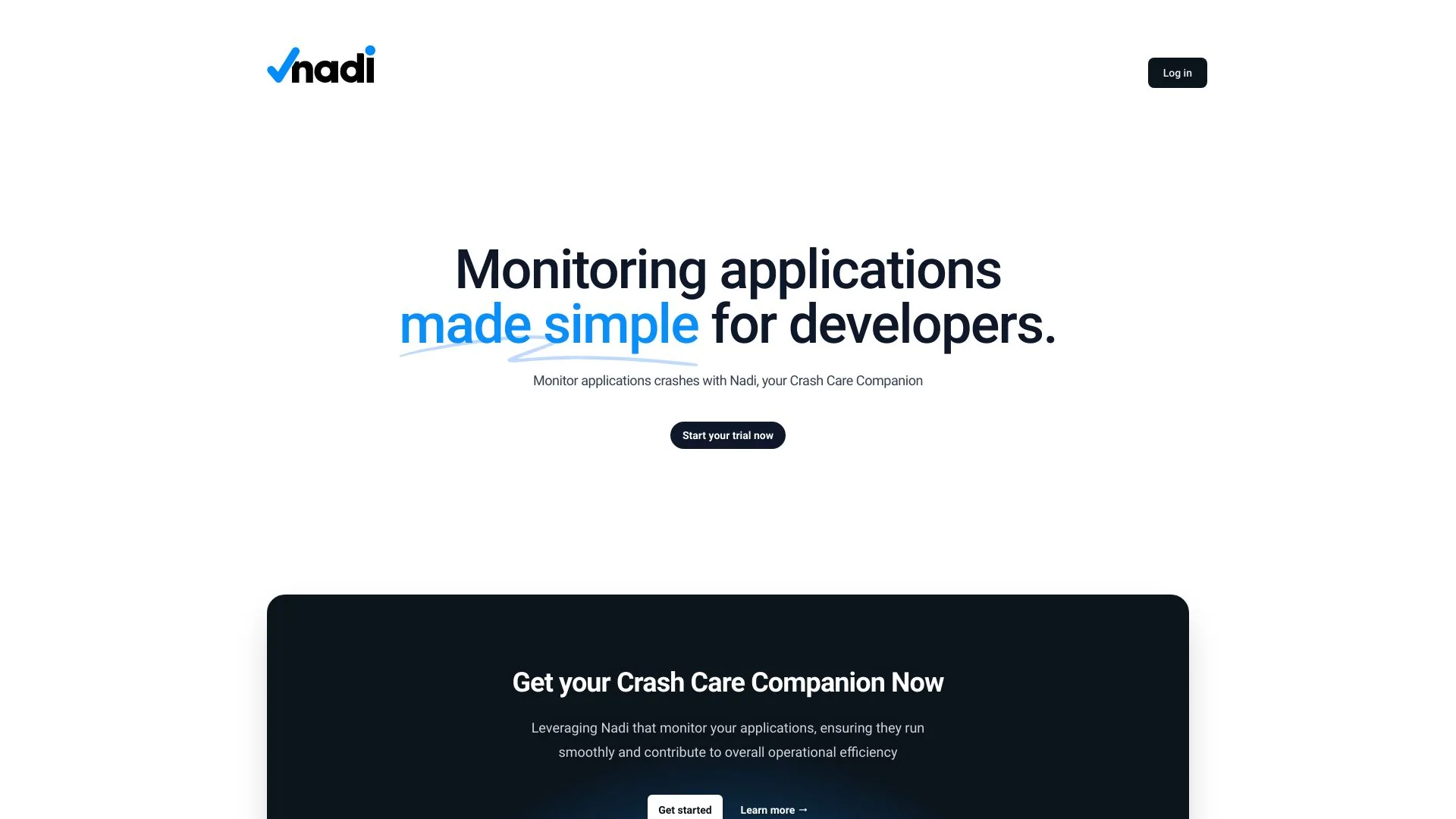 Nadi - Crash Monitoring Companion screenshot