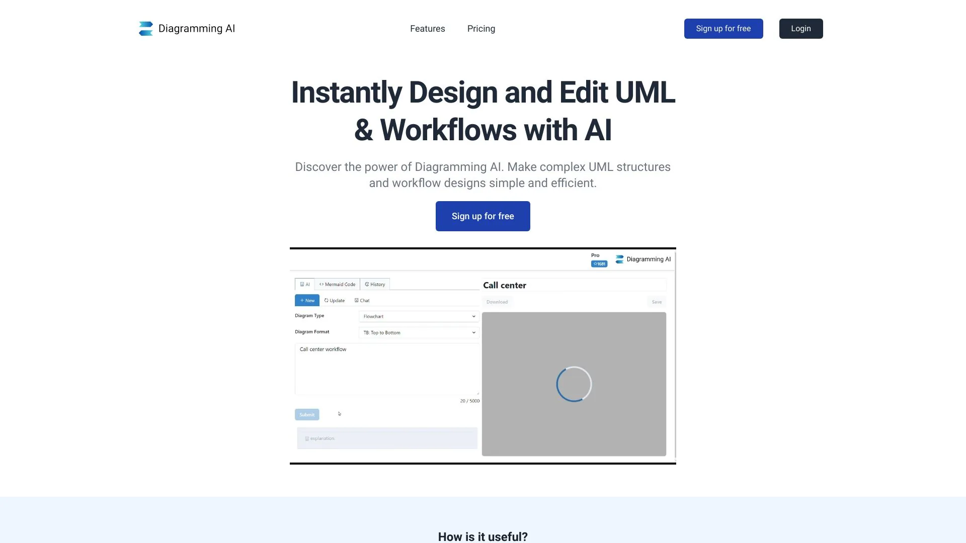 Diagramming AI screenshot