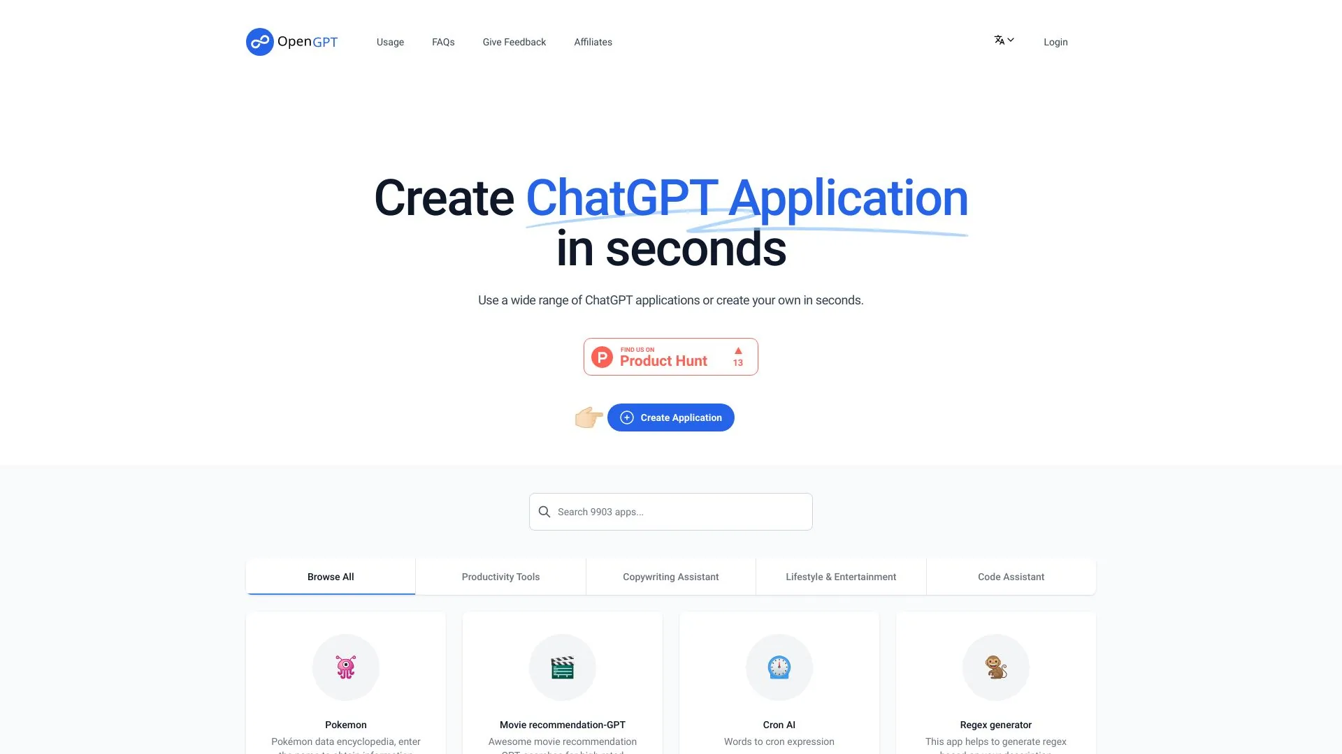 OpenGPT screenshot
