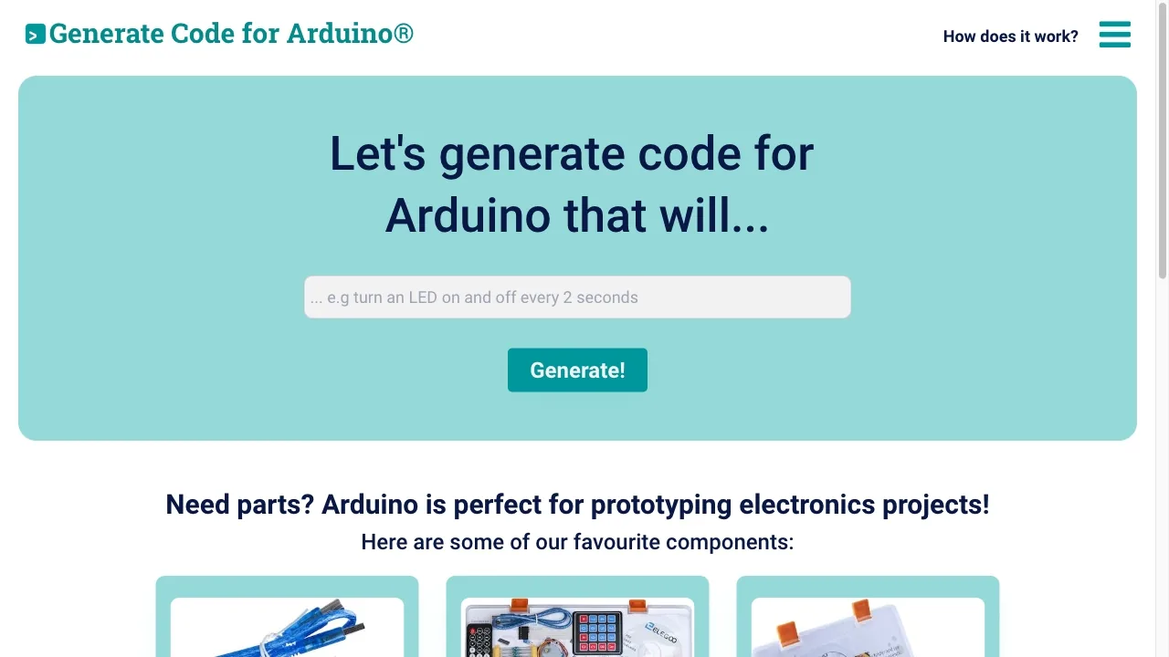 Arduino Code Generator screenshot