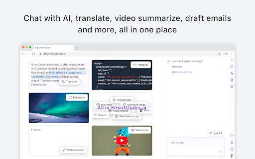 SmartCoder Chrome Extension screenshot