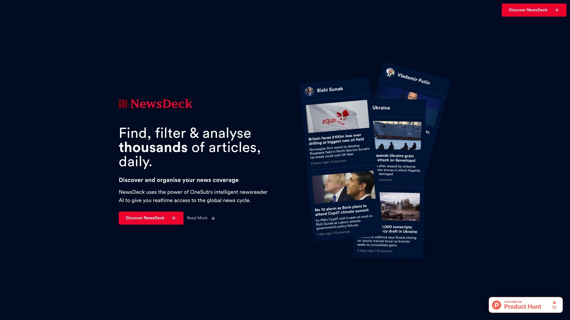 News Platform screenshot