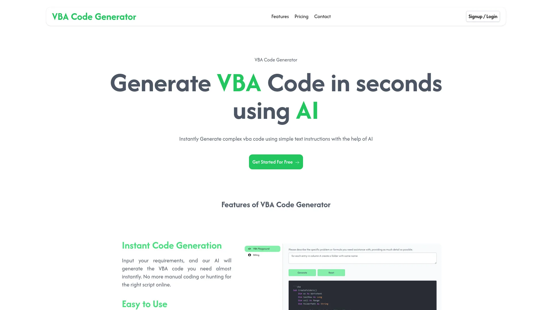 VBA Code Generator screenshot