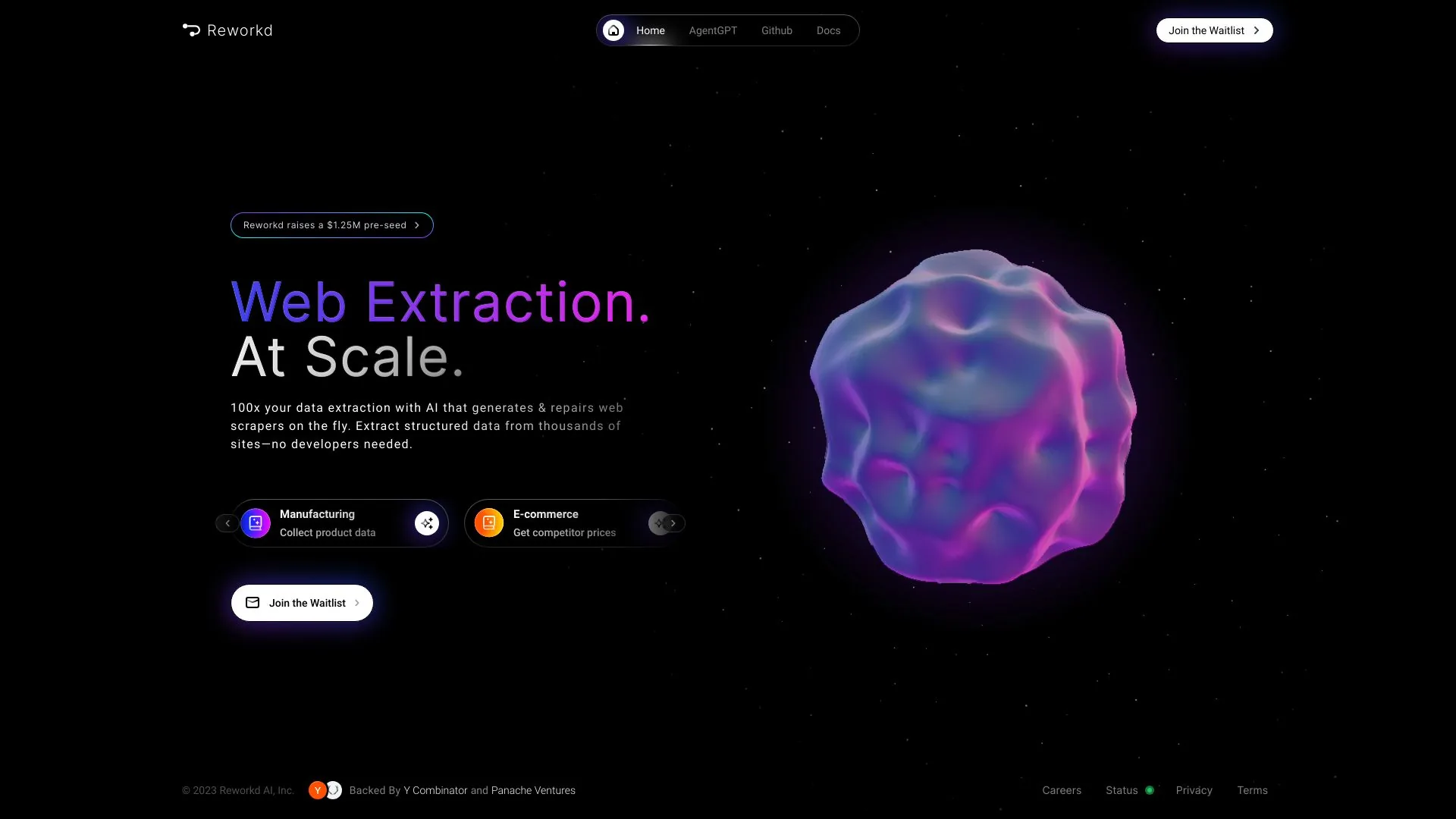 Reworkd AI screenshot