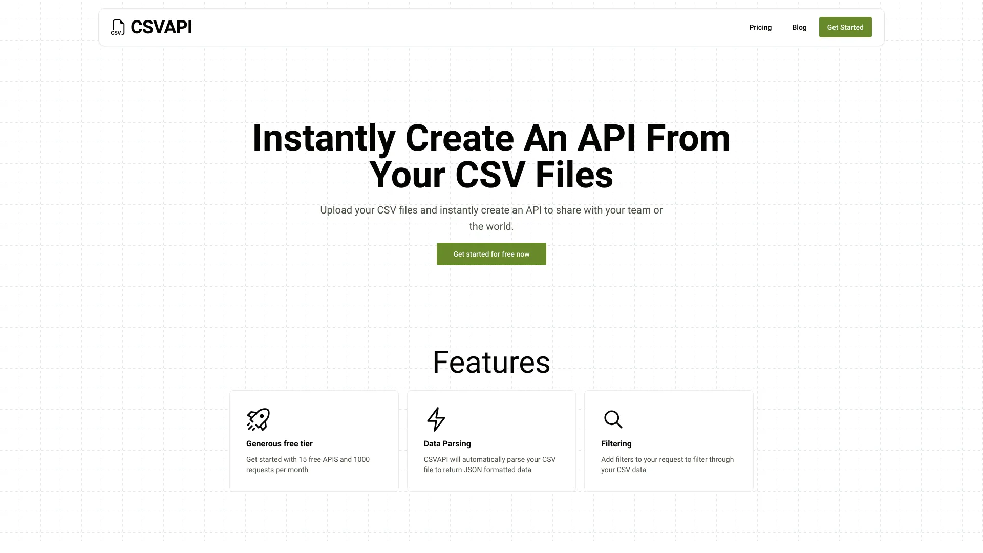 CSV to API screenshot
