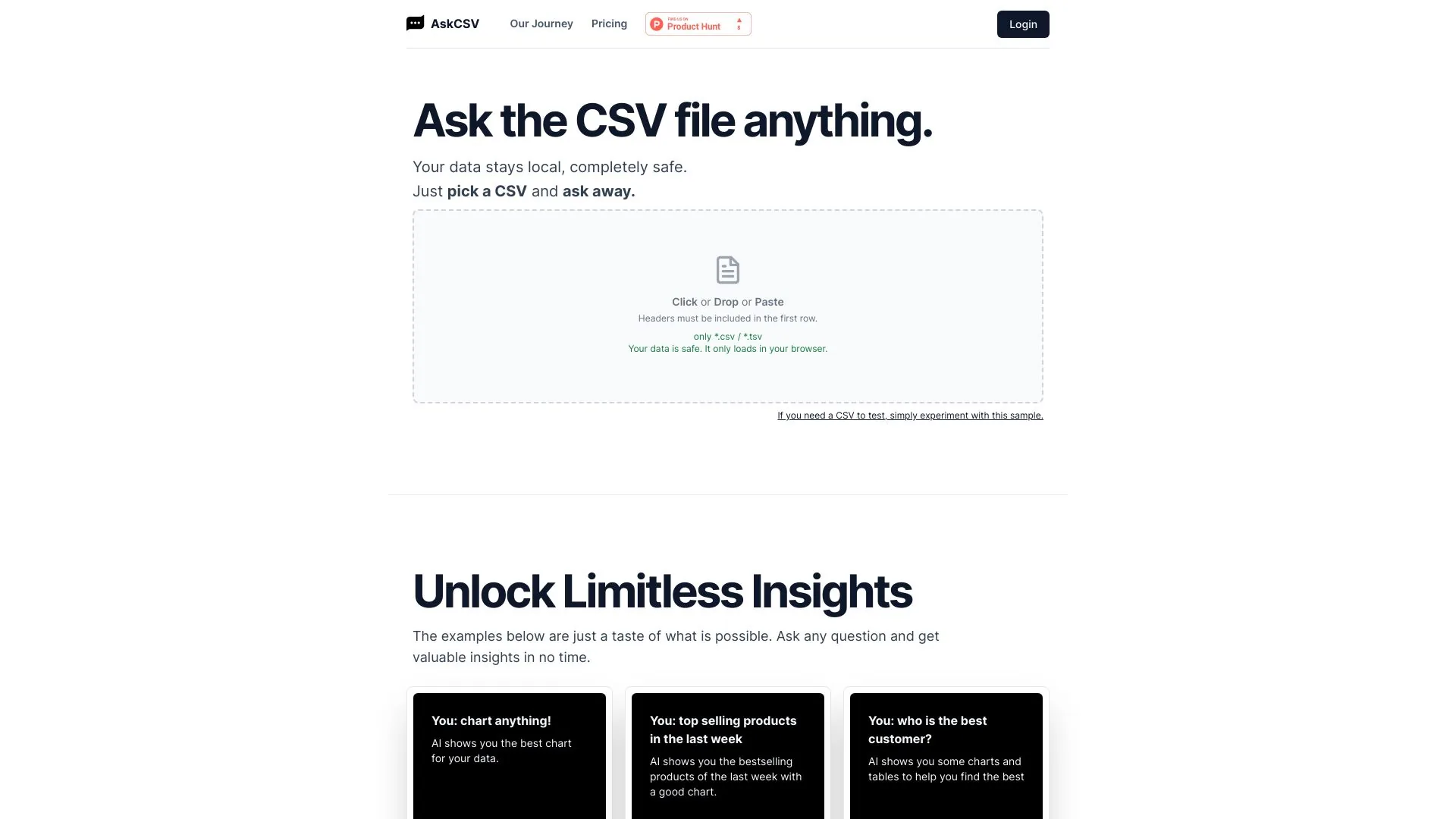 AskCSV screenshot