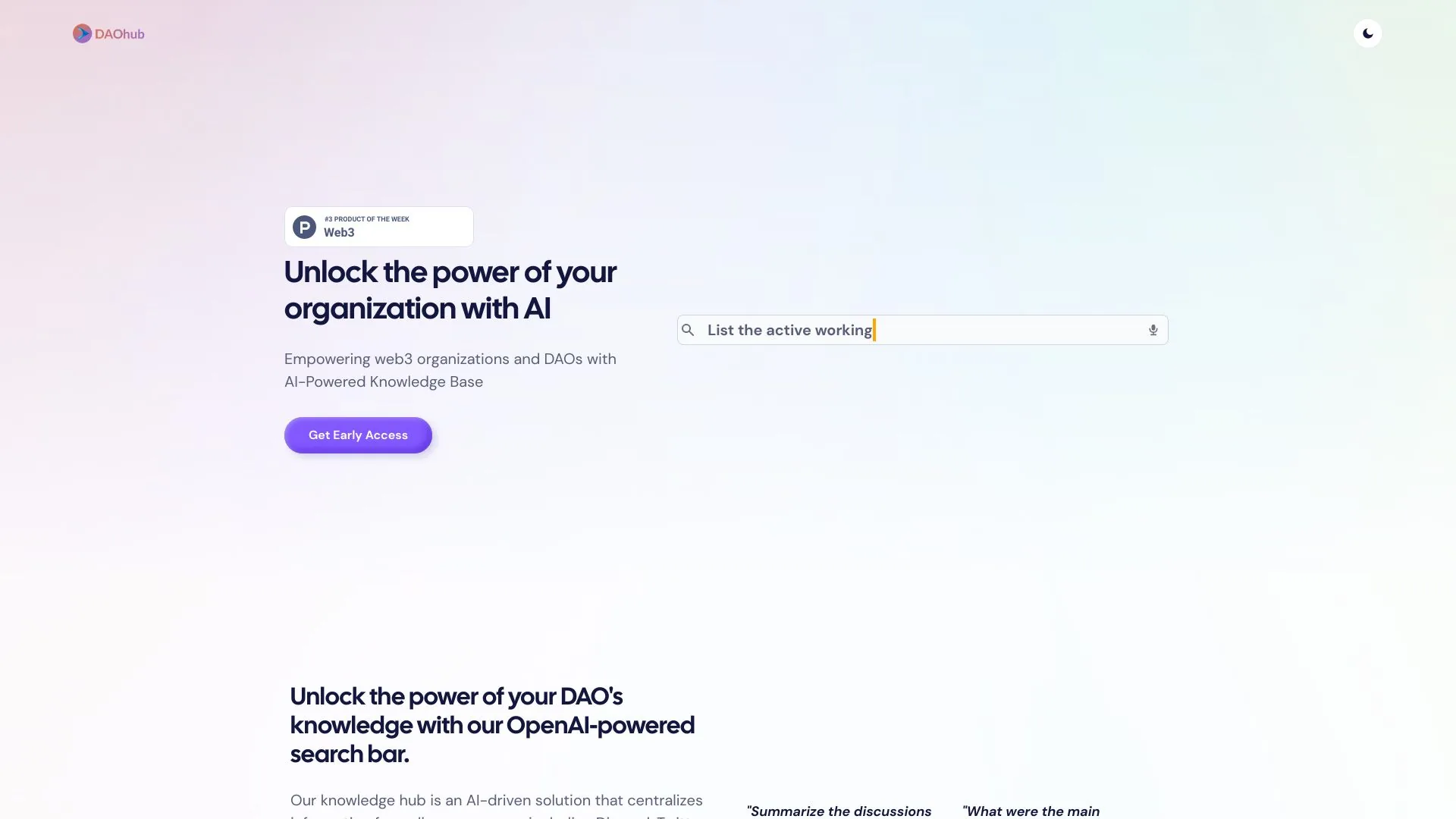 DAOHub screenshot