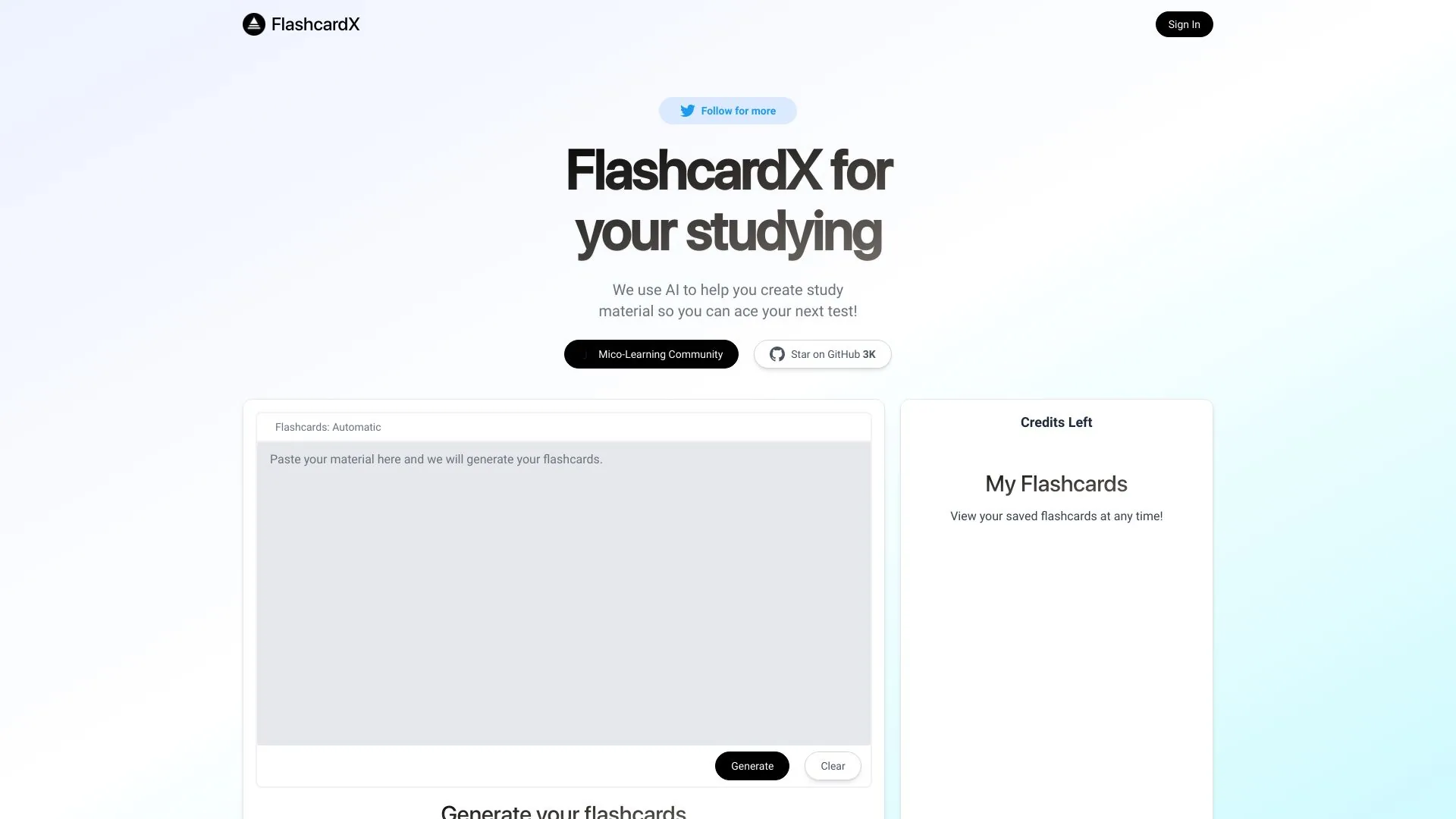 FlashcardX screenshot