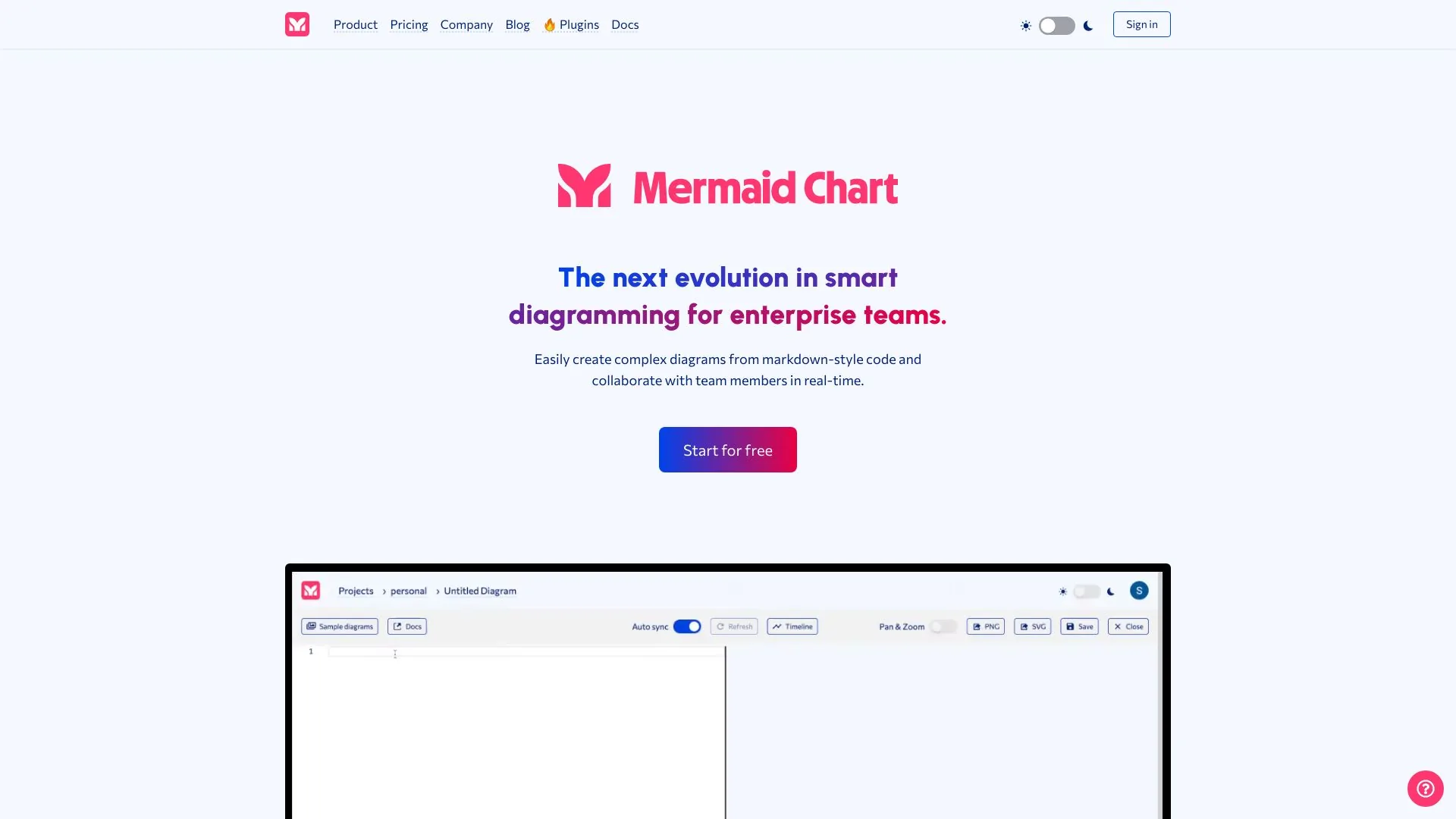 Mermaid Chart screenshot