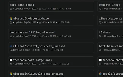 ModelSize screenshot