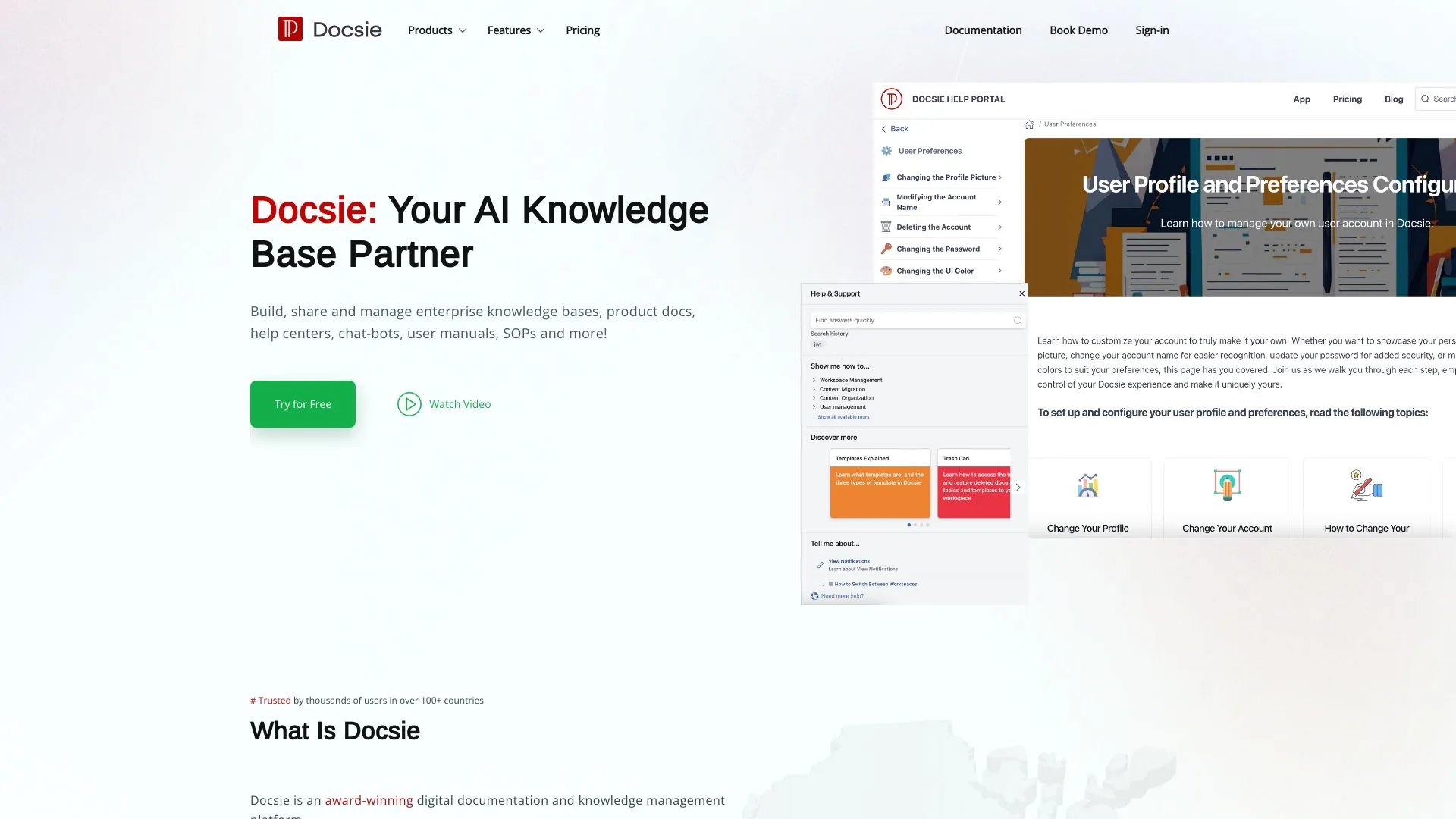 Docsie screenshot