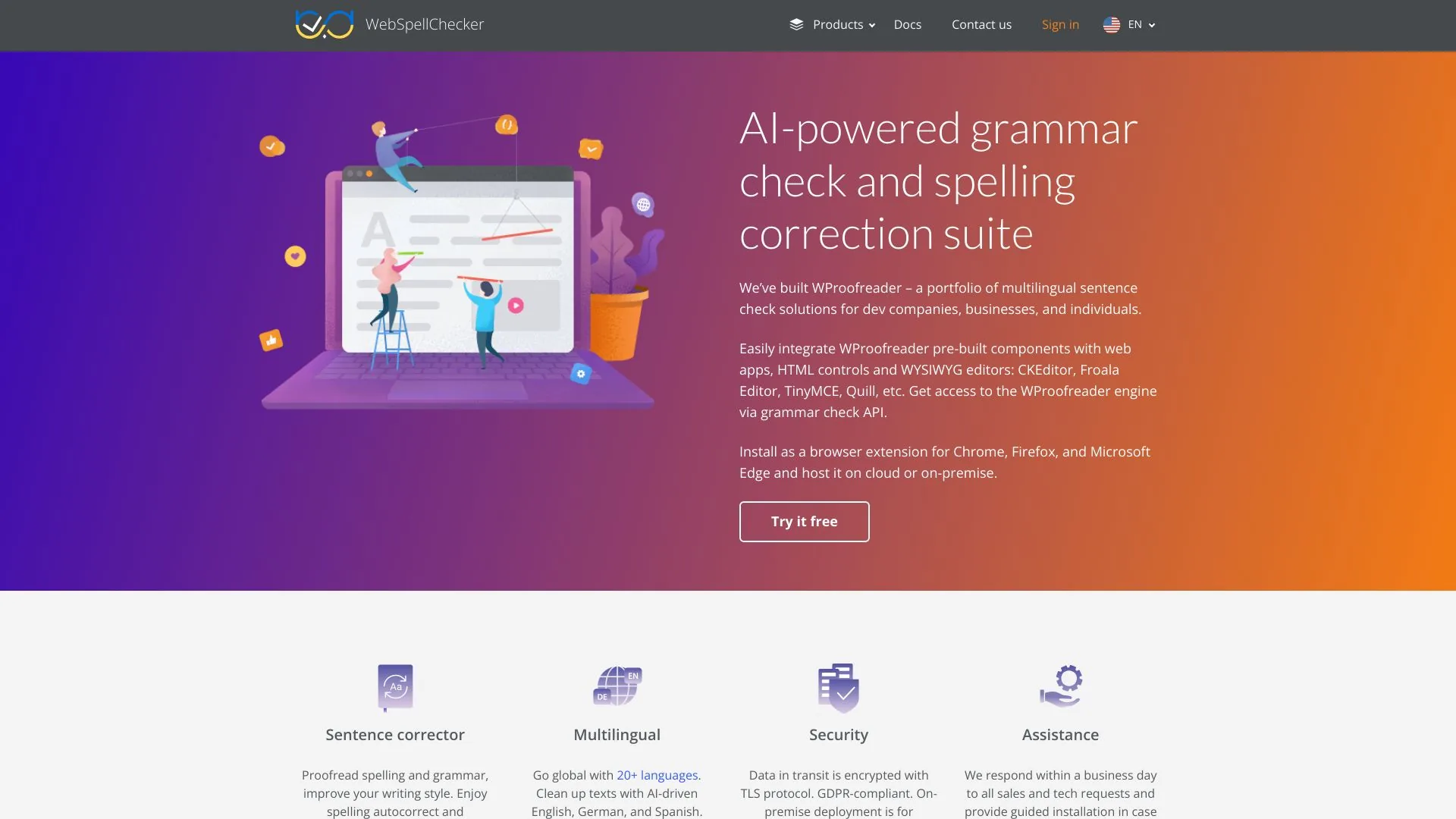 WebSpellChecker screenshot