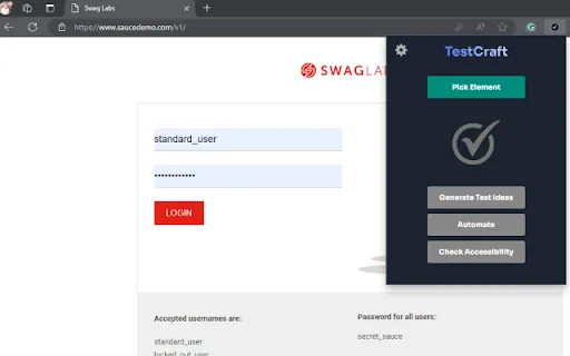 TestCraft screenshot