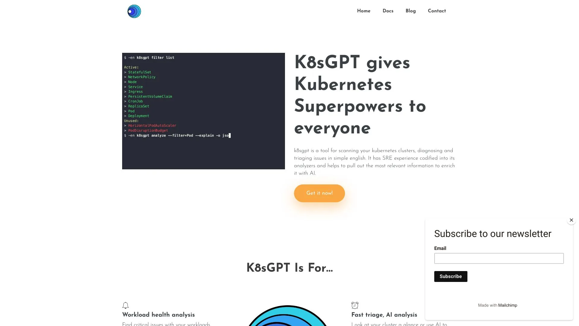 K8sGPT screenshot