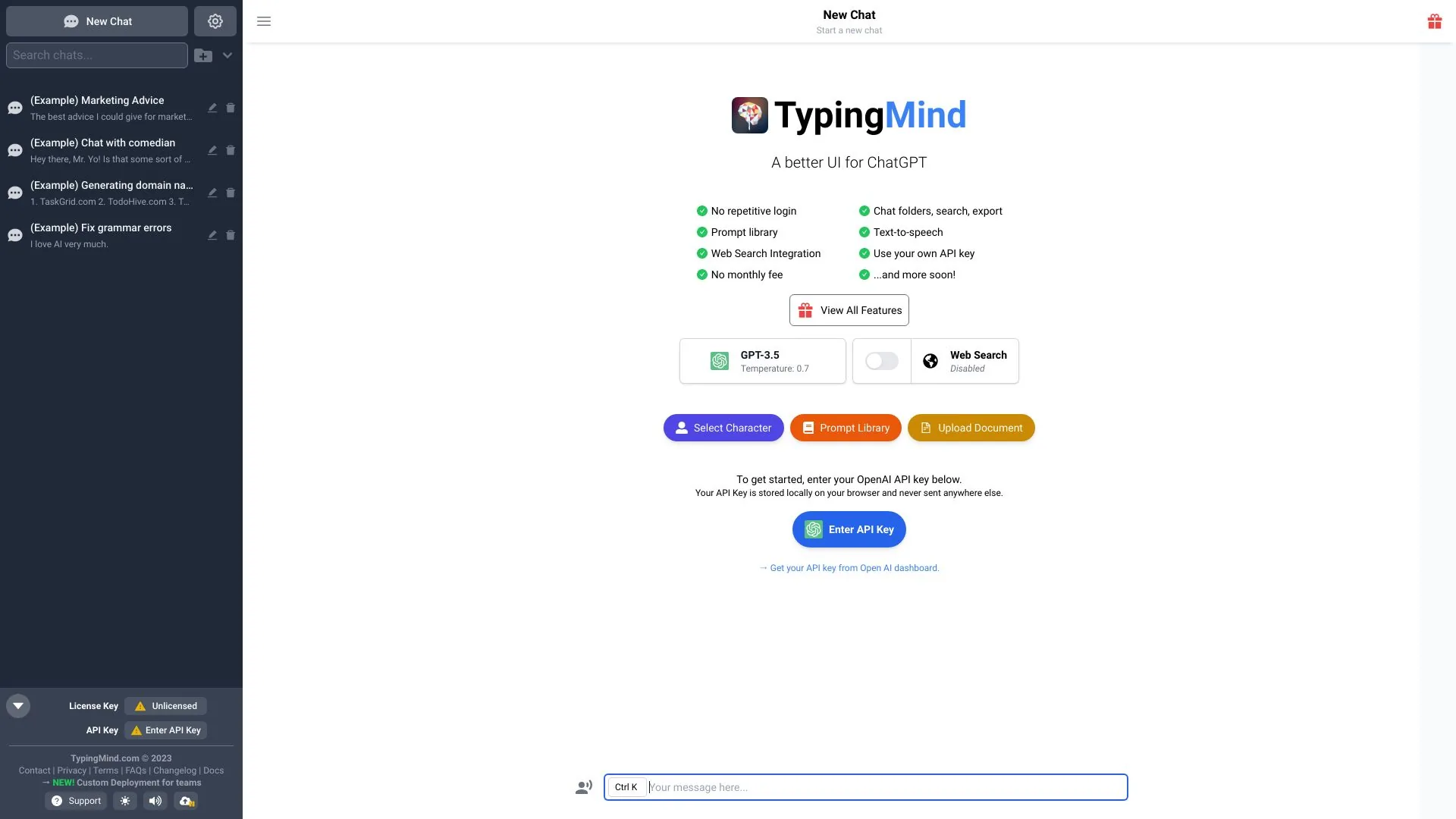 TypingMind screenshot