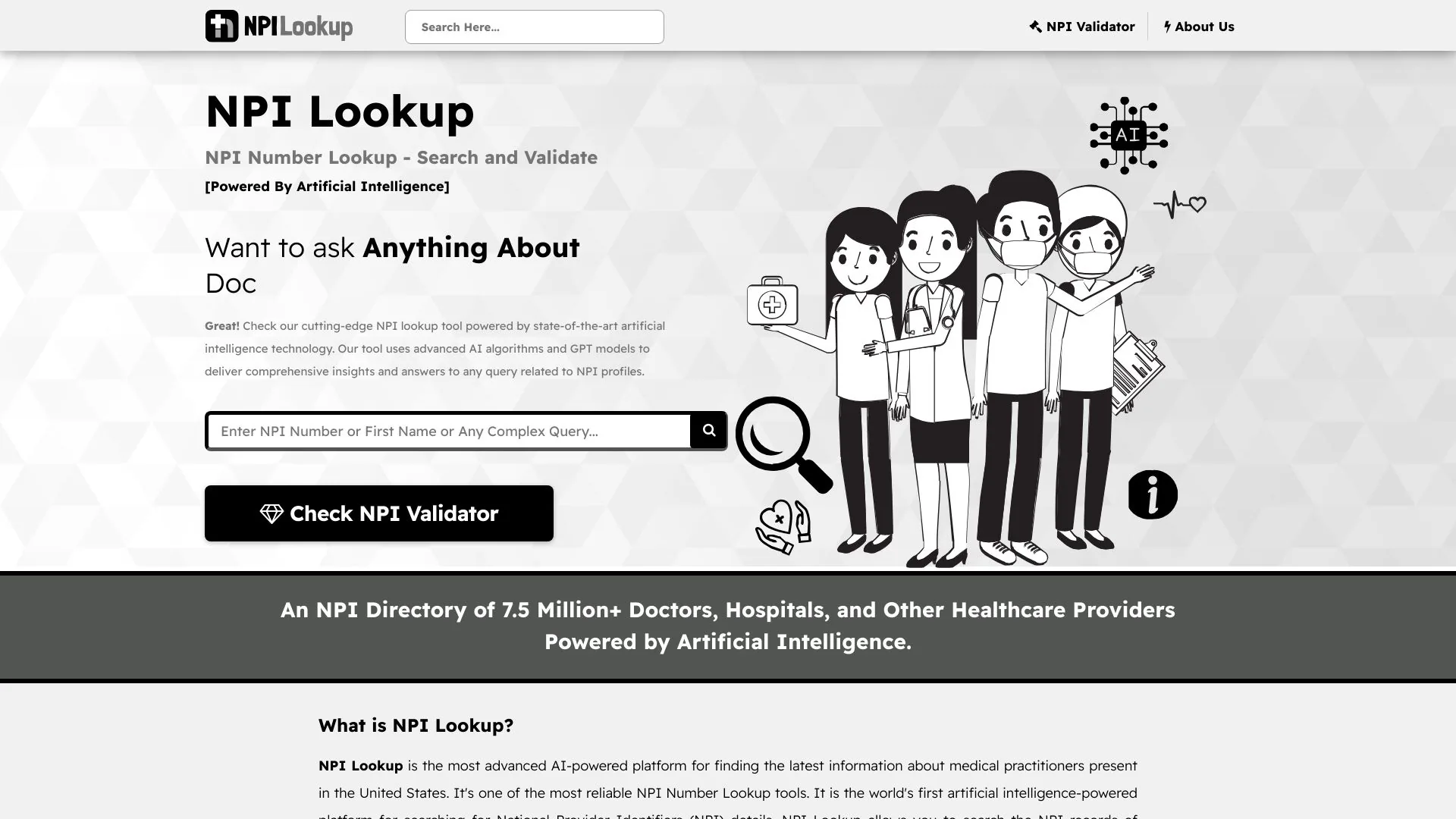 NPI Lookup screenshot