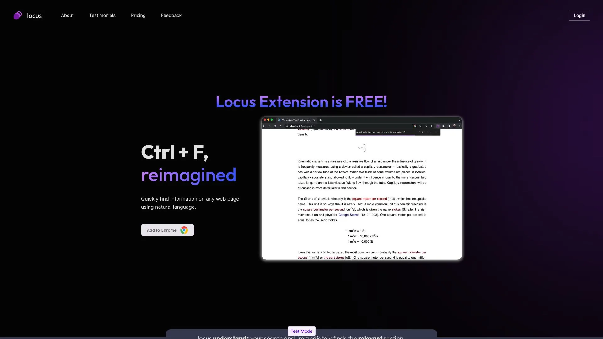 Locus - Smart CTRL F screenshot