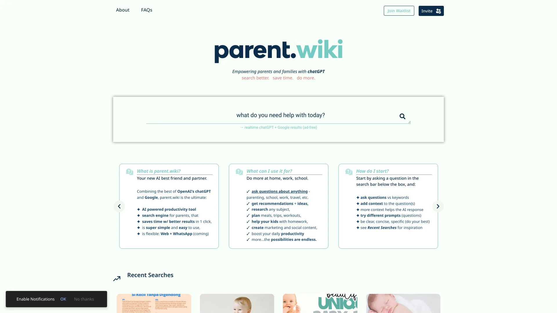 Parent.wiki screenshot