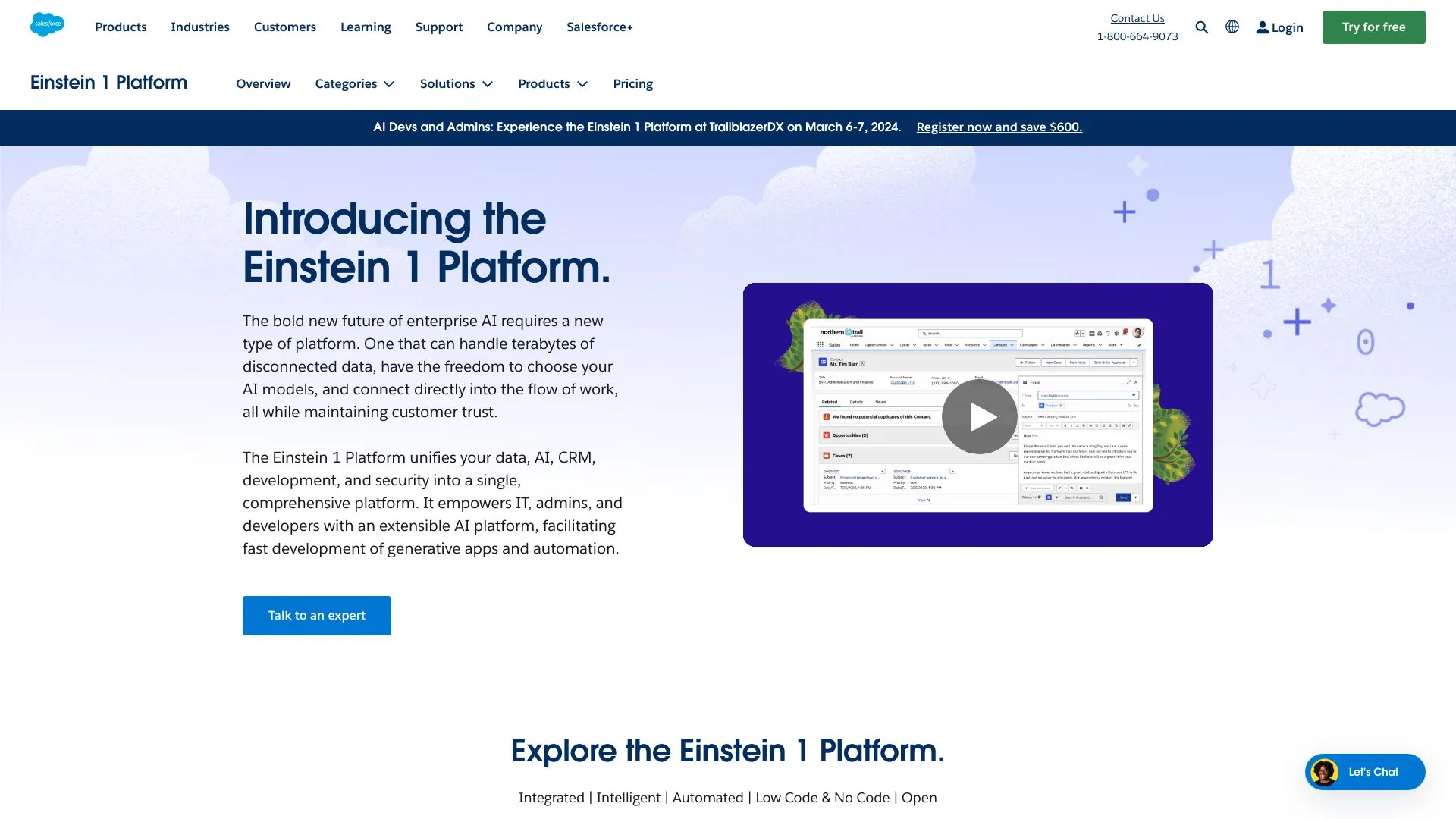 Salesforce Einstein 1 Platform for Application Development screenshot