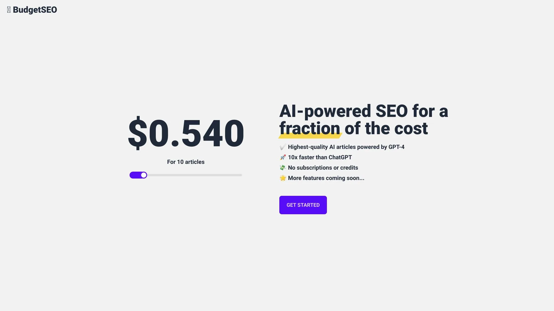 BudgetSEO screenshot