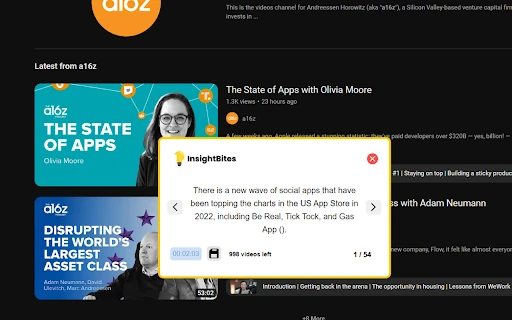 Insight Popup for YouTube screenshot