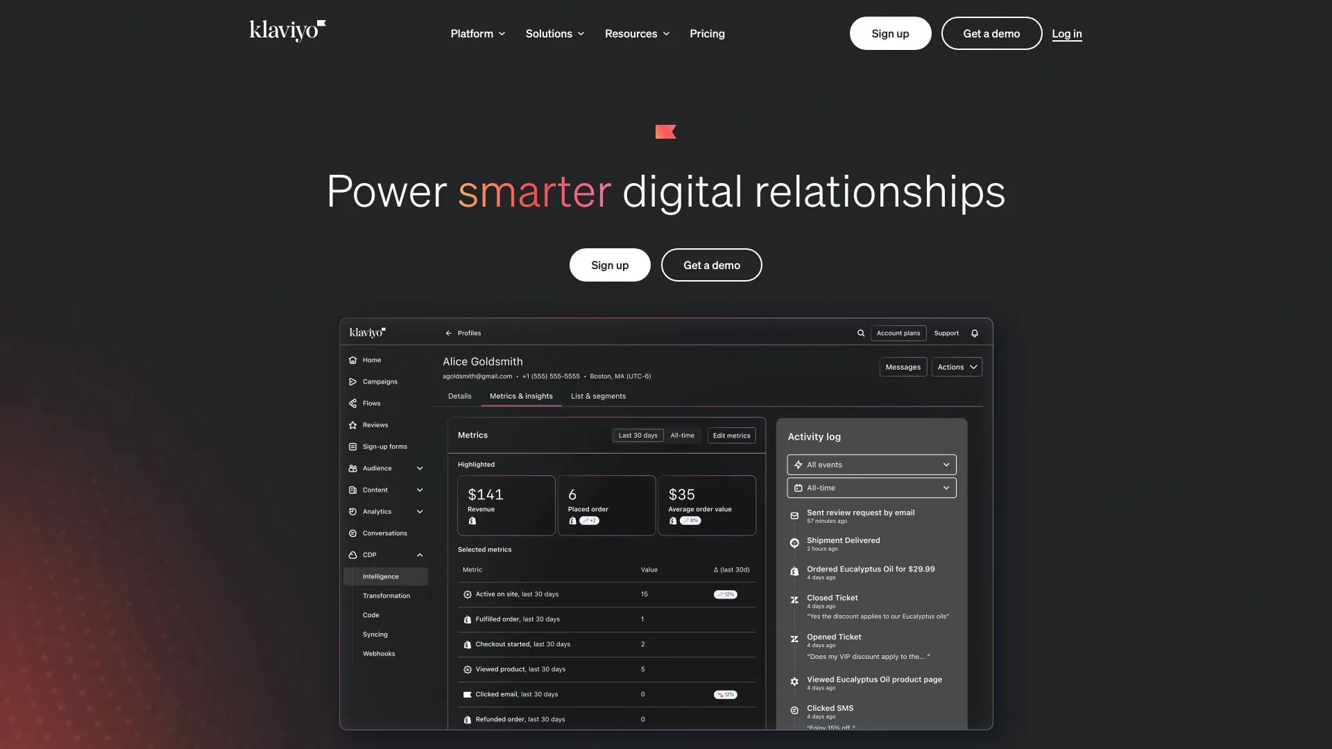 Klaviyo screenshot
