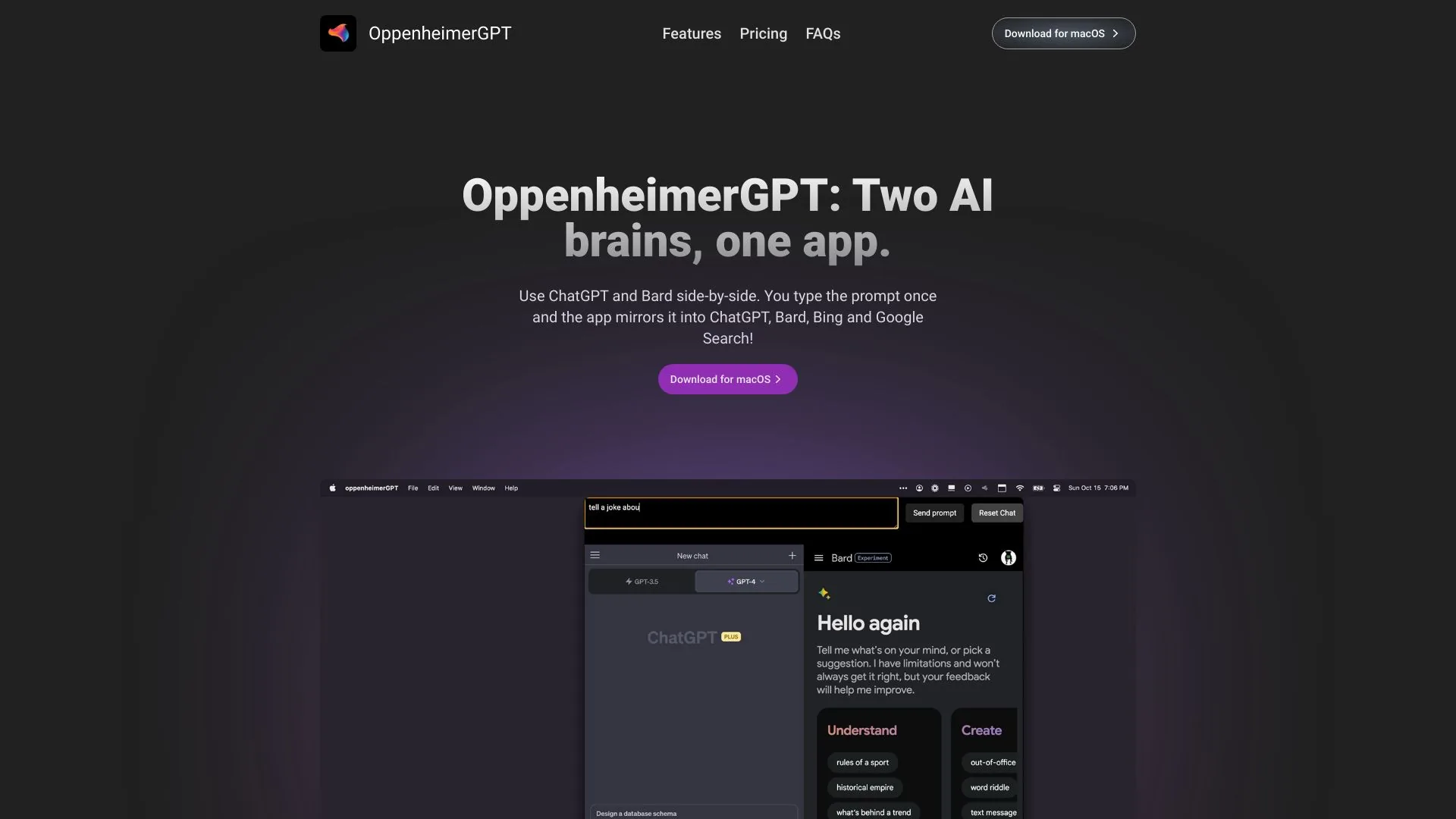 OppenheimerGPT screenshot