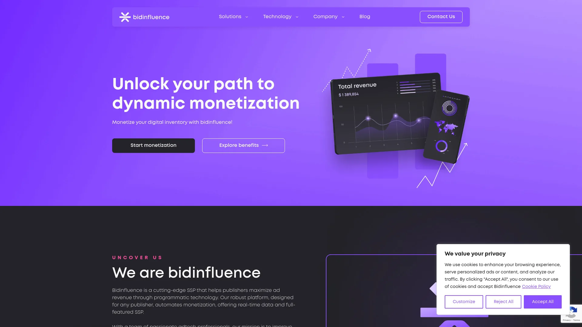 Bidinfluence screenshot
