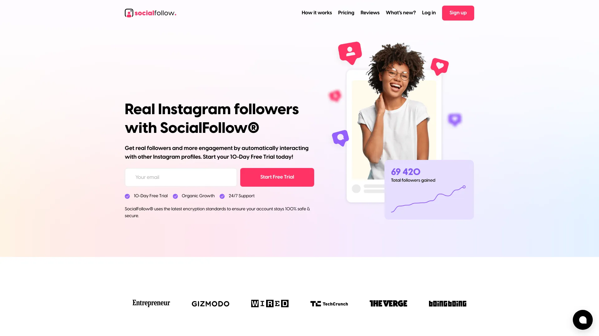 SocialFollow screenshot