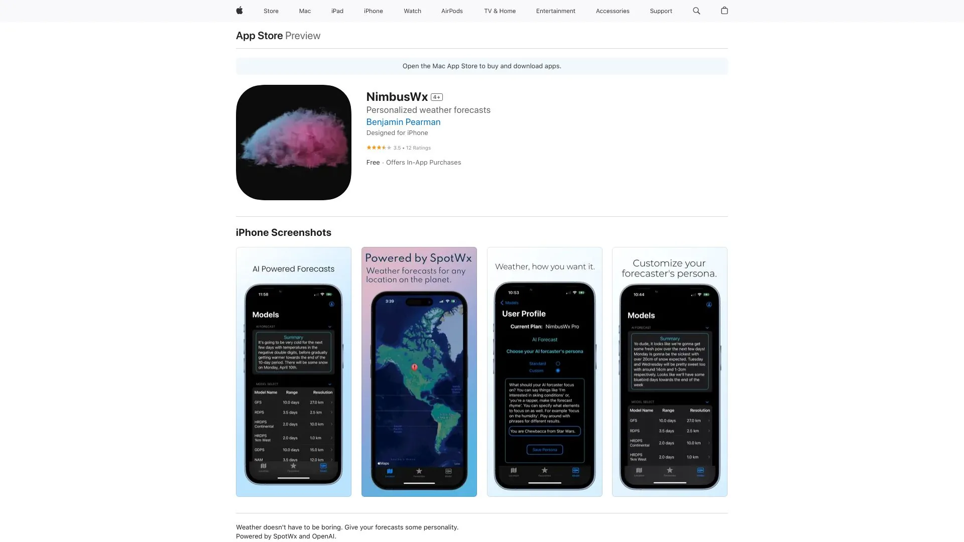 NimbusWx screenshot